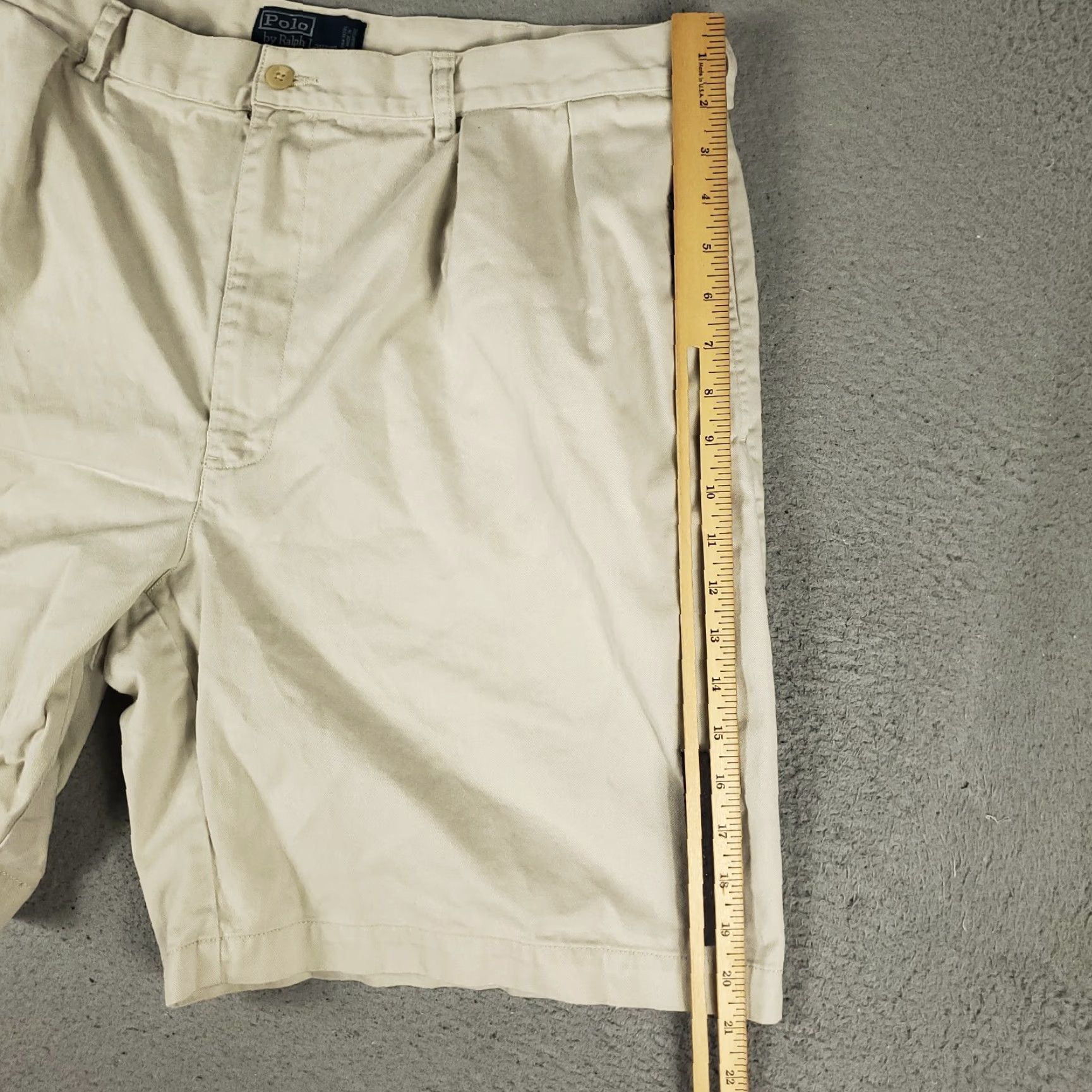 Ralph Lauren Ralph Lauren Mens Chino Shorts Size 40 Beige Casual Pleated Cotton Slash Pockets Size US 40 / EU 56 - 5 Thumbnail