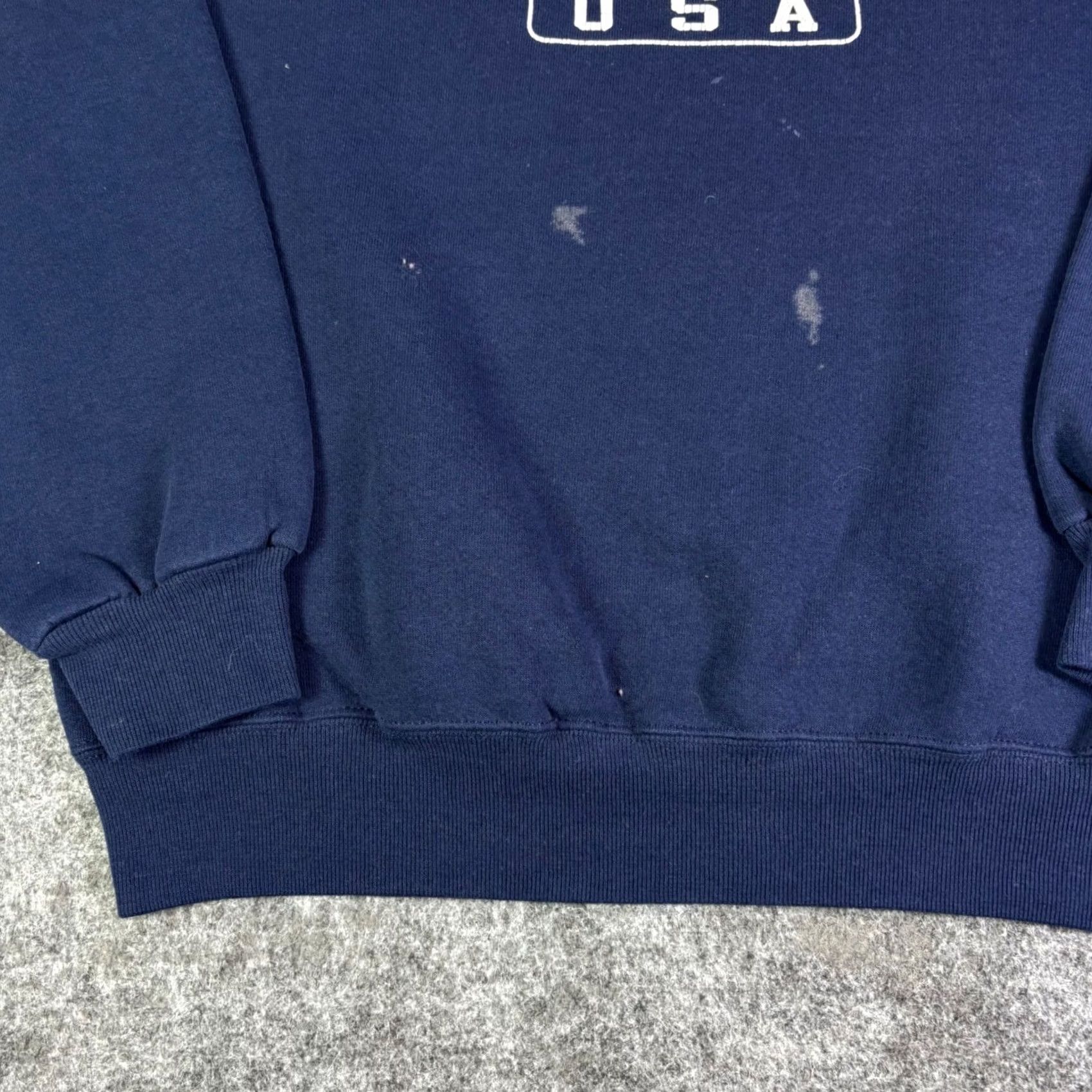 Russell Athletic VINTAGE Russell Athletic USA Flag Sweatshirt Navy Blue Crewneck Mens Large L Size US L / EU 52-54 / 3 - 7 Thumbnail