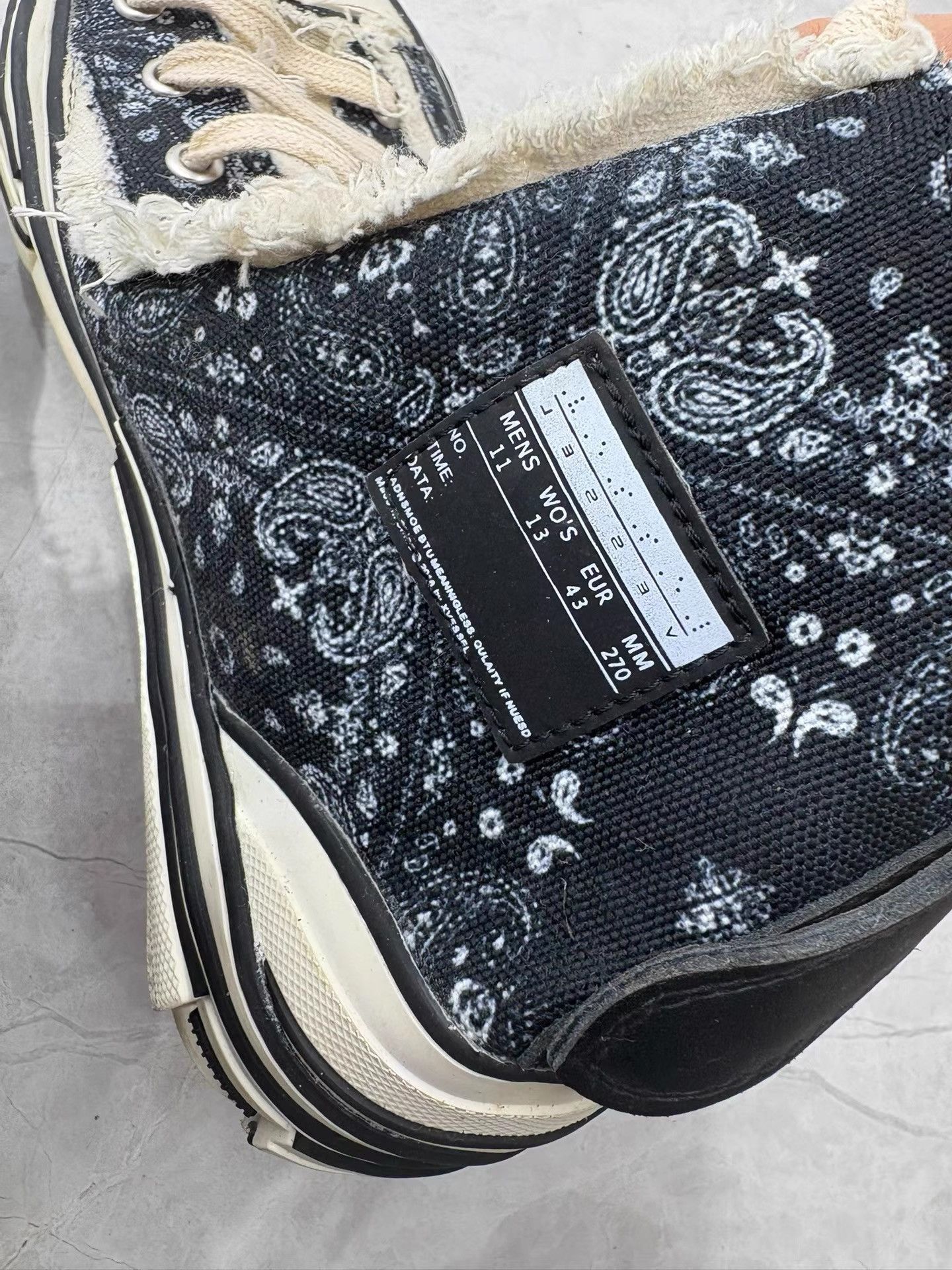 xVESSEL xVESSEL Paisley High-Top Canvas Shoes K29 Size US 10 / EU 43 - 6 Thumbnail