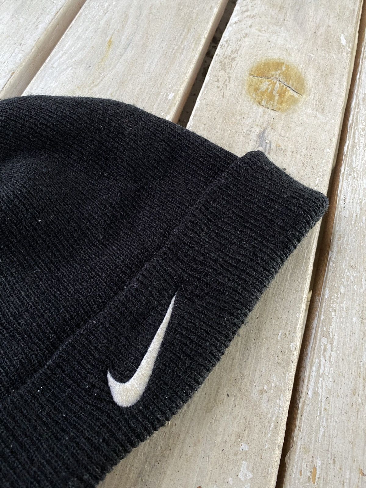 Nike × Nike ACG Vintage 90s NIKE Beanie Swoosh Knit Y2K Size ONE SIZE - 3 Thumbnail