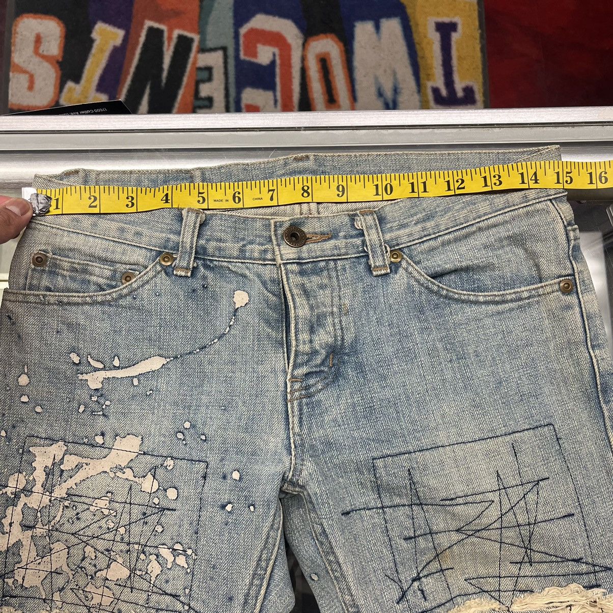 Hysteric Glamour Hysterics Glamour Cross Stitch Distressed Japan Denim Pants Size US 29 - 10 Thumbnail