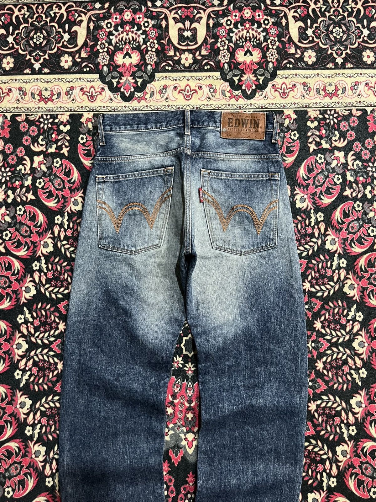 Edwin Edwin Exclusive Vintage Blue Faded Washed Distressed Jeans Size US 29 - 6 Thumbnail