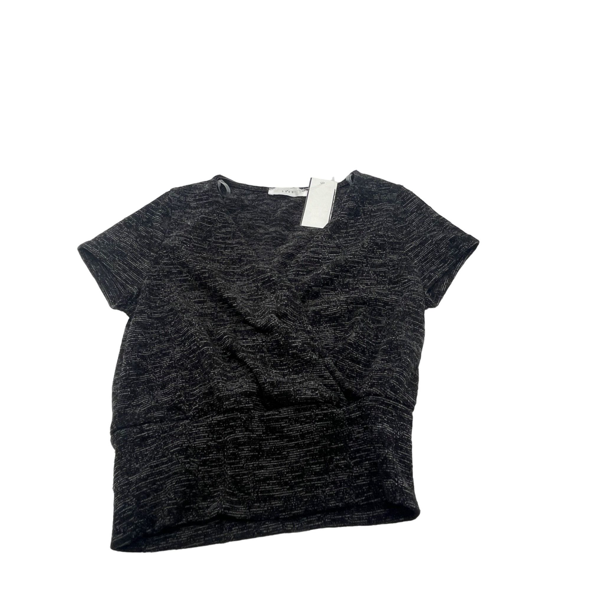 Other LUSH Surplice V-neck Crop T-shirt In Black, S Size S / US 4 / IT 40 - 14 Thumbnail