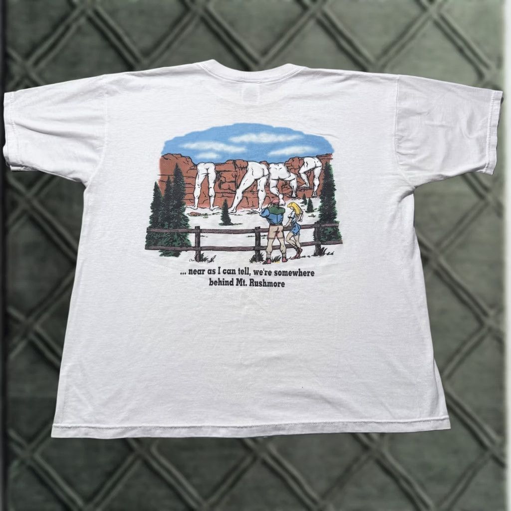Fruit Of The Loom VINTAGE Mount Rushmore Fruit of the Loom T-Shirt Short Sleeve XL White Men PMID: 0 Size US XL / EU 56 / 4 - 1 Thumbnail