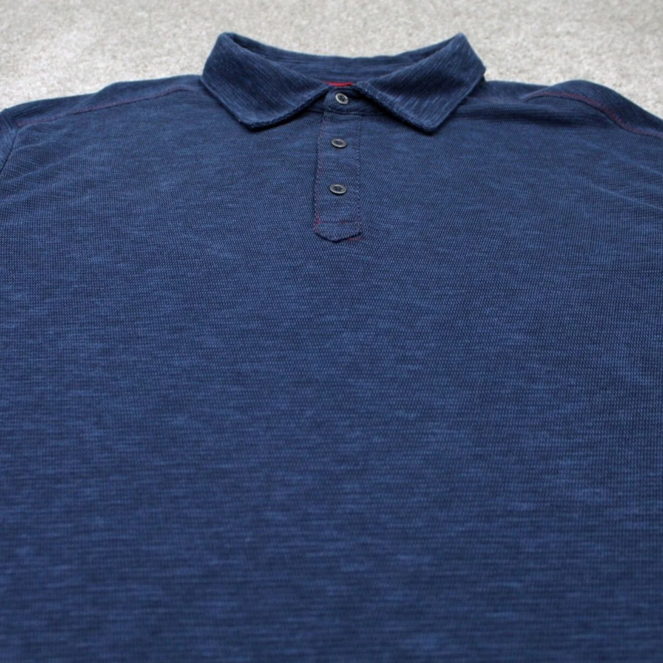 Nat Nast Nat Nast Polo Shirt Mens XL Blue w/ Red Trim Polyester/Cotton Short Sleeve Size US XL / EU 56 / 4 - 4 Thumbnail