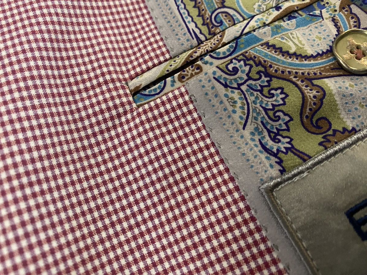 Etro Etro red check 2 Btn 007 safari leisure jacket nwt Size 42R - 7 Thumbnail