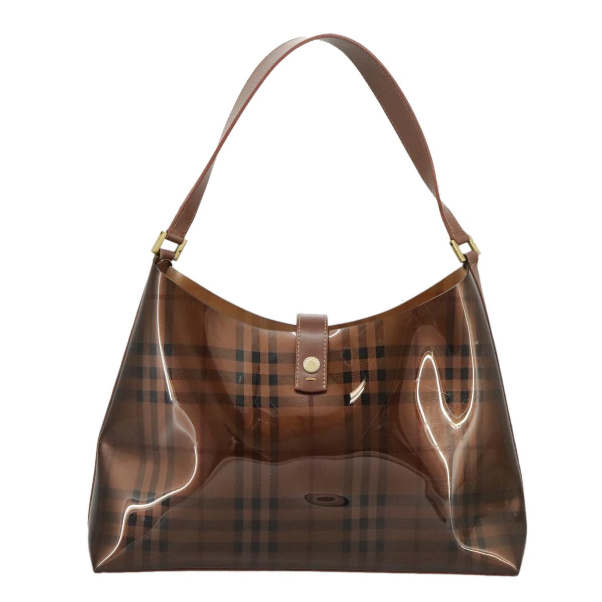 Burberry Brown Vinyl Shoulder Bag (Pre-Owned) Size ONE SIZE - 1 Thumbnail