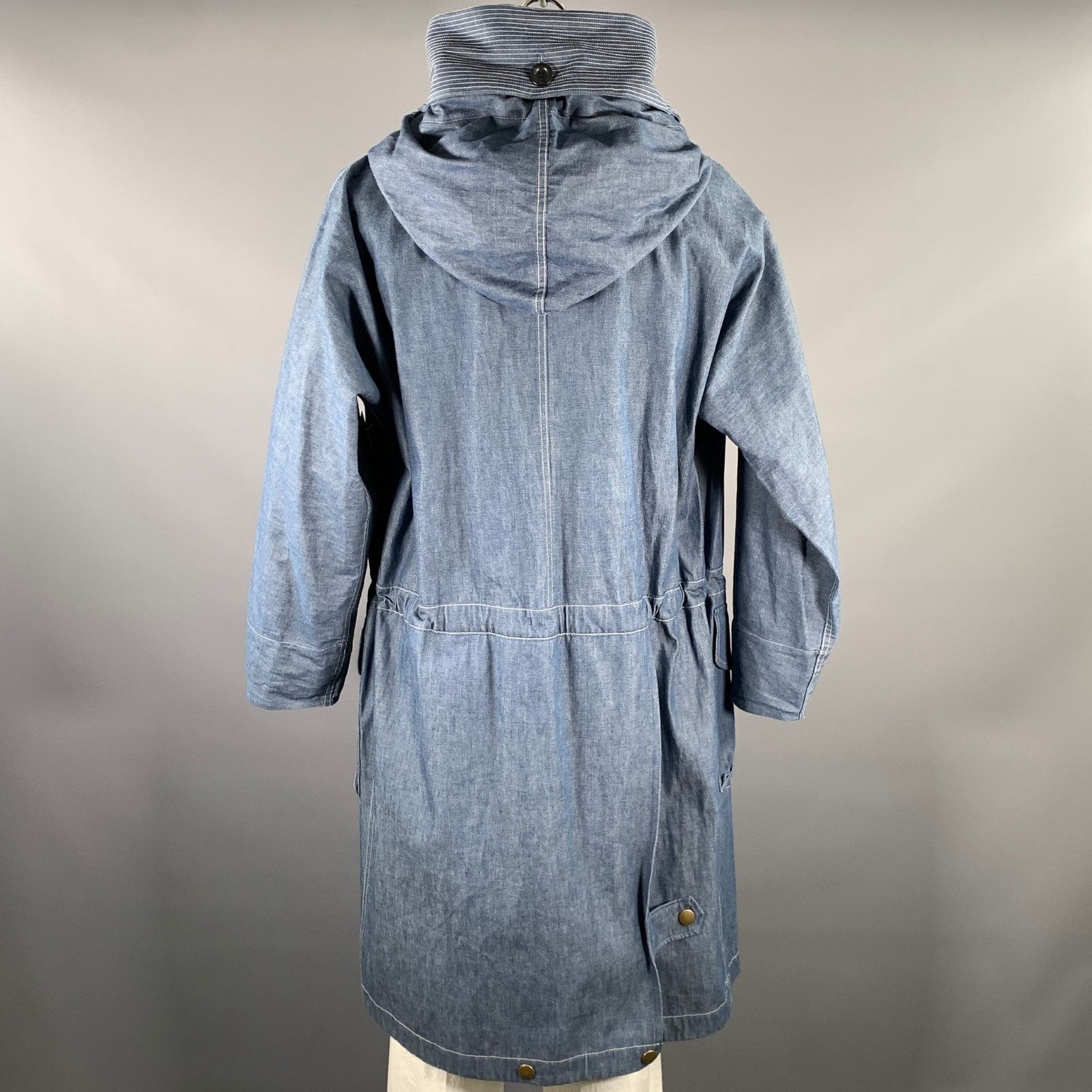 Kapital KAPITAL Size L Indigo Cotton Hooded Traggle Ring Coat Size US L / EU 52-54 / 3 - 4 Thumbnail