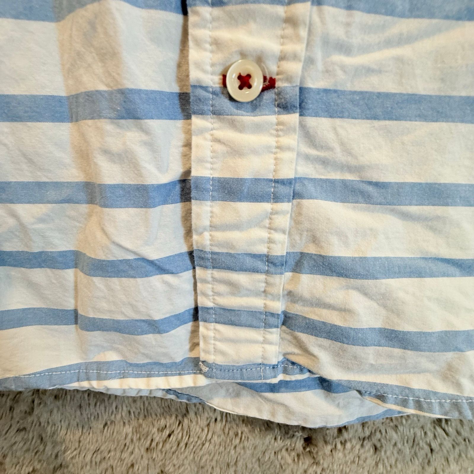 Tommy Hilfiger Tommy Hilfiger Horizontal Stripe White Blue Shirt XL Size US XL / EU 56 / 4 - 4 Thumbnail