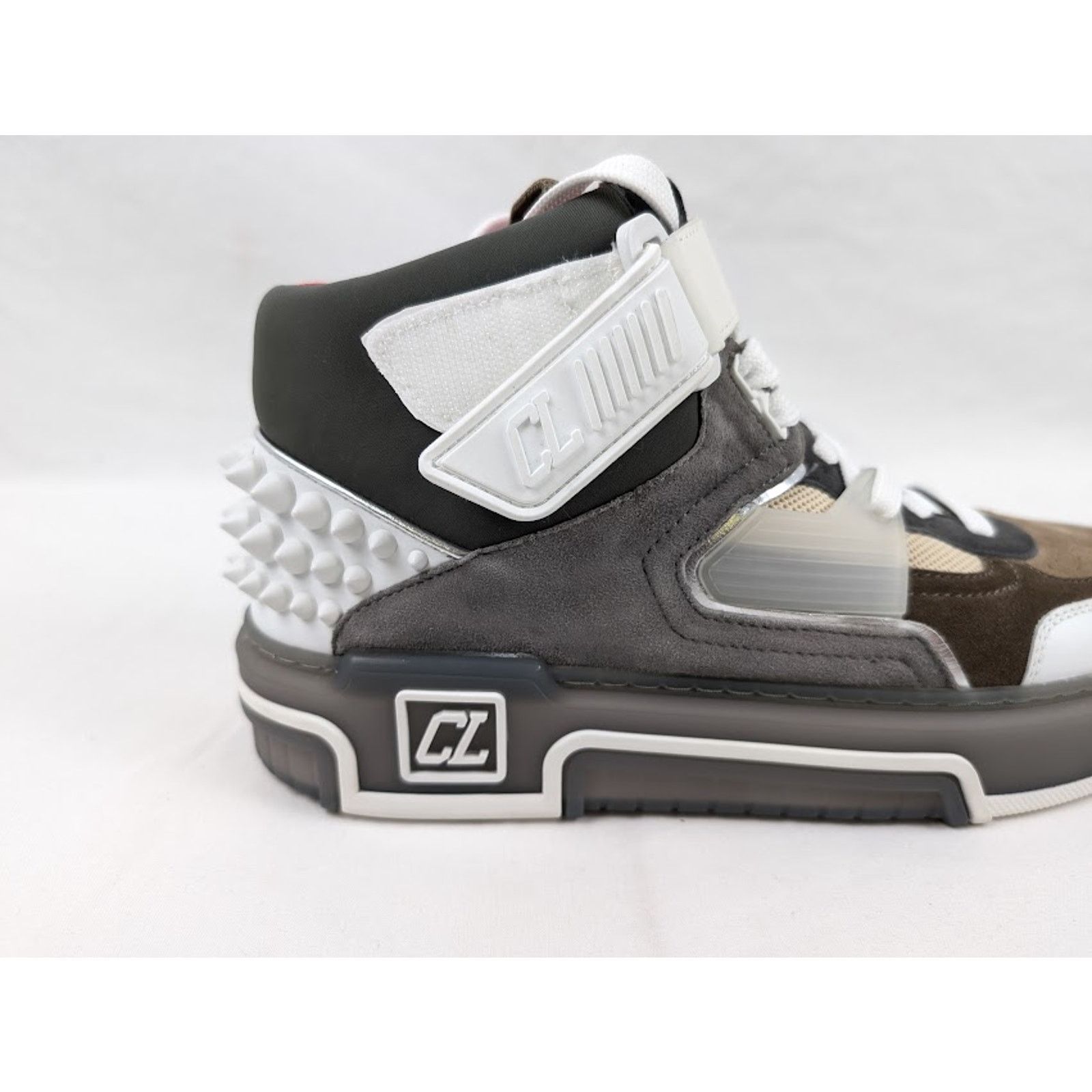 Christian Louboutin o1rshd1 Astroloubi Mid Flat Sneakers Saharienne/Smoke Grey Size US 10 / EU 43 - 3 Thumbnail
