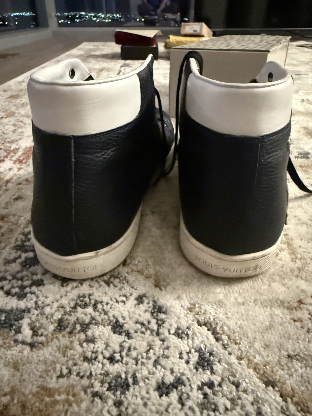 Louis Vuitton Louis Vuitton high top leather sneakers Size US 12 / EU 45 - 7 Thumbnail