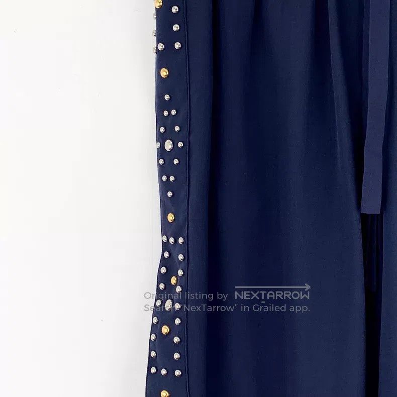 Louis Vuitton Louis Vuitton 23 Dark Blue Rivet Design Mulberry Silk Casu Size US 34 / EU 50 - 4 Thumbnail