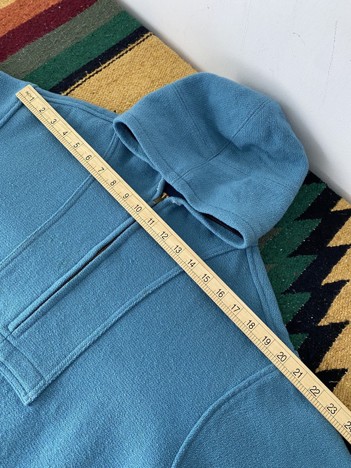 Warehouse Warehouse Vintage Style Loopwheel Half-Zip Hoodie Blue Japan Size US L / EU 52-54 / 3 - 7 Thumbnail