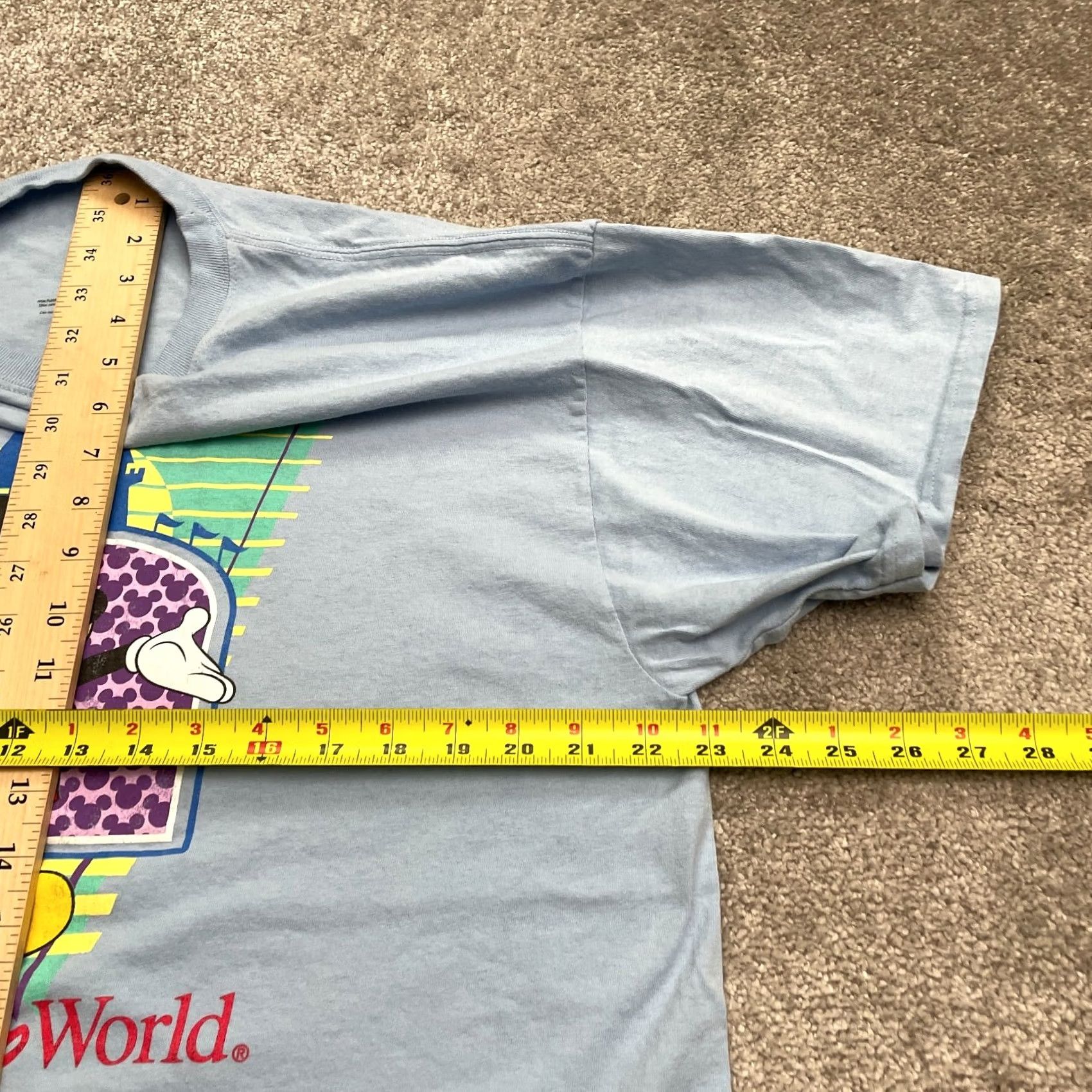 Disney Vintage Disney Mickey Mouse T-Shirt XL Blue Y2K Graphic Crew Cotton Tee Mens Size US XL / EU 56 / 4 - 7 Thumbnail