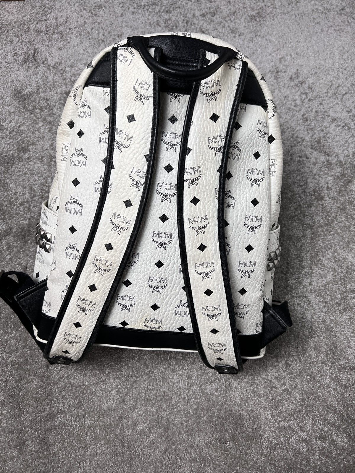 MCM MCM White Backpack Large Size ONE SIZE - 4 Thumbnail