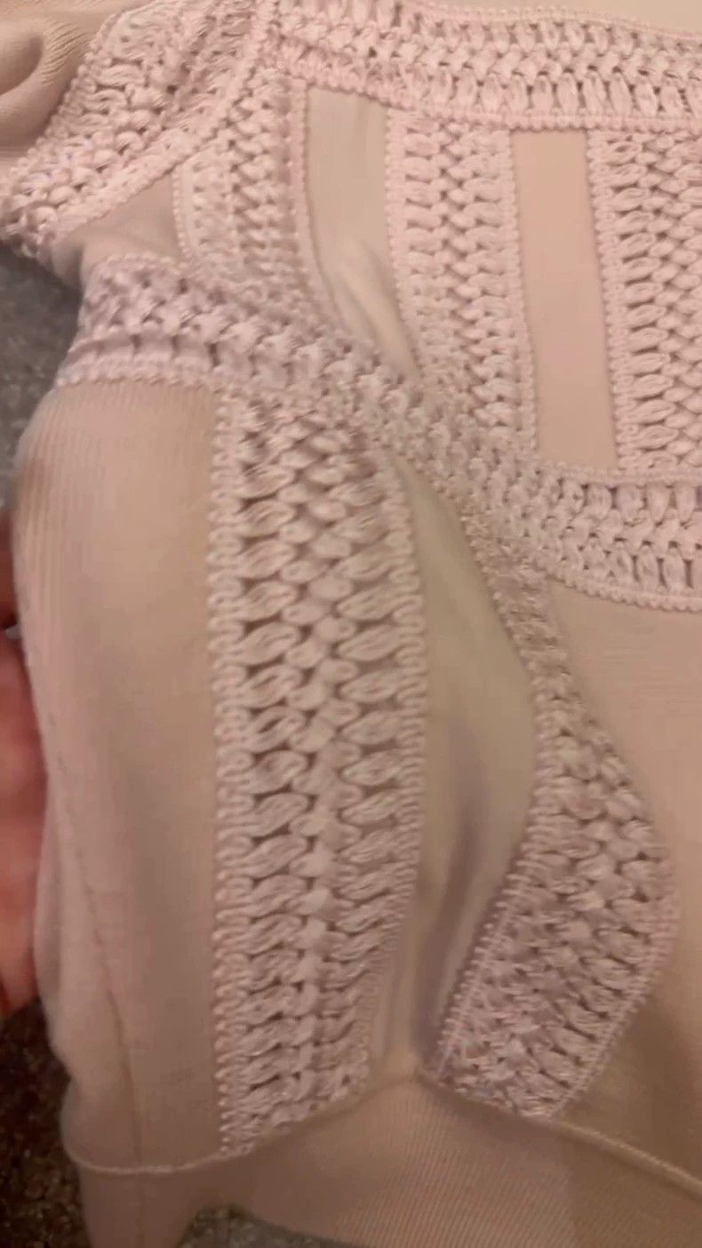 Versace Versace Pink cardigan cut-out stitching design Size M / US 6-8 / IT 42-44 - 1 Thumbnail