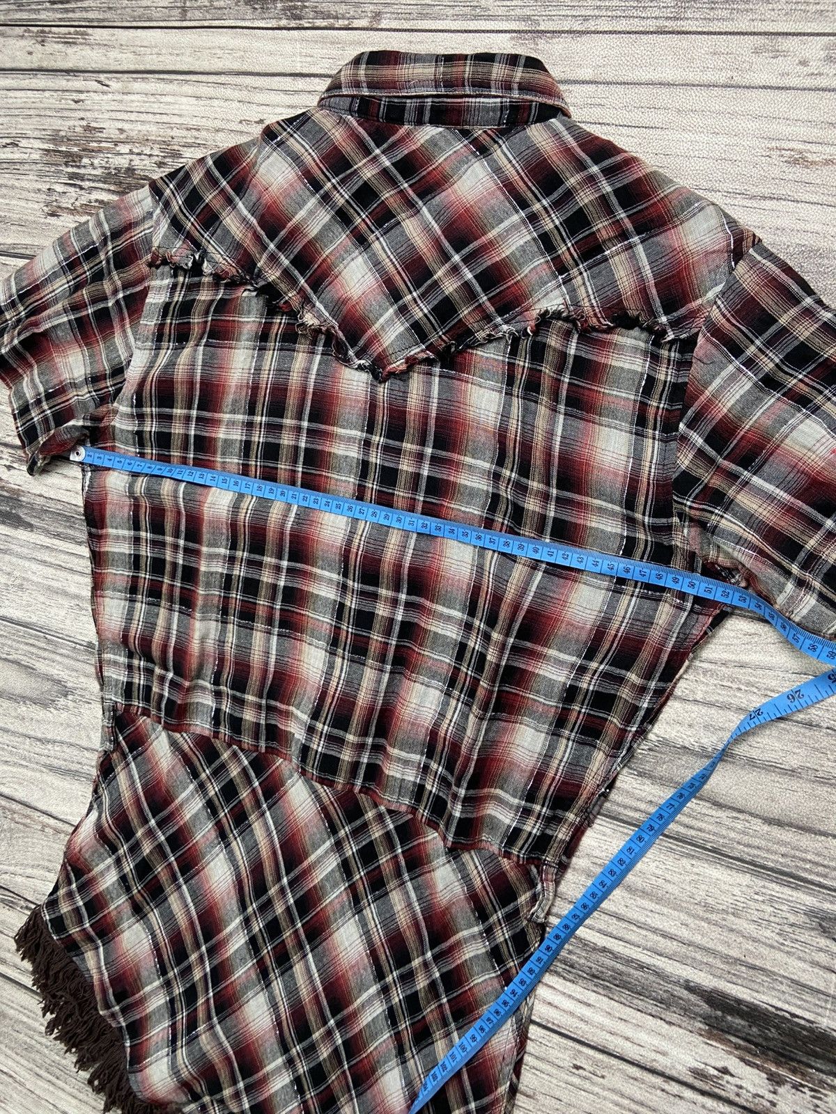 If Six Was Nine × Le Grande Bleu (L.G.B.) × semanticdesign Rare 2000s Semantic Design Asymetric Midi Plaid Dress Size M / US 6-8 / IT 42-44 - 9 Thumbnail