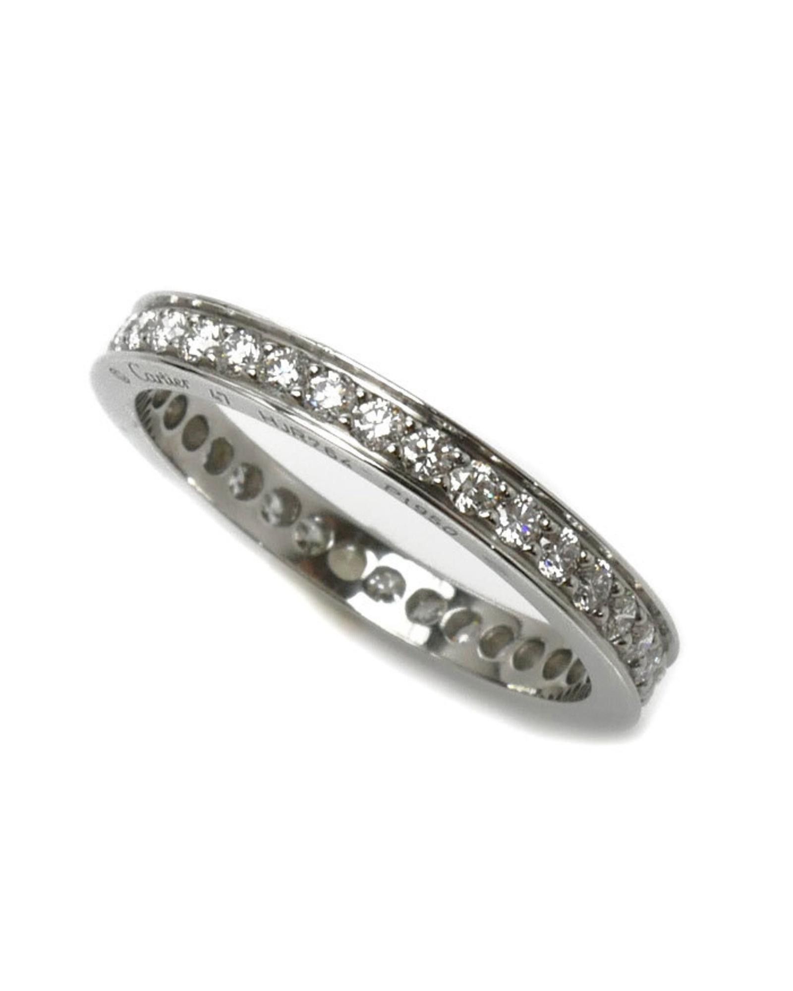 image of Cartier Platinum Diamond Anniversary Ring in Silver, Women's
