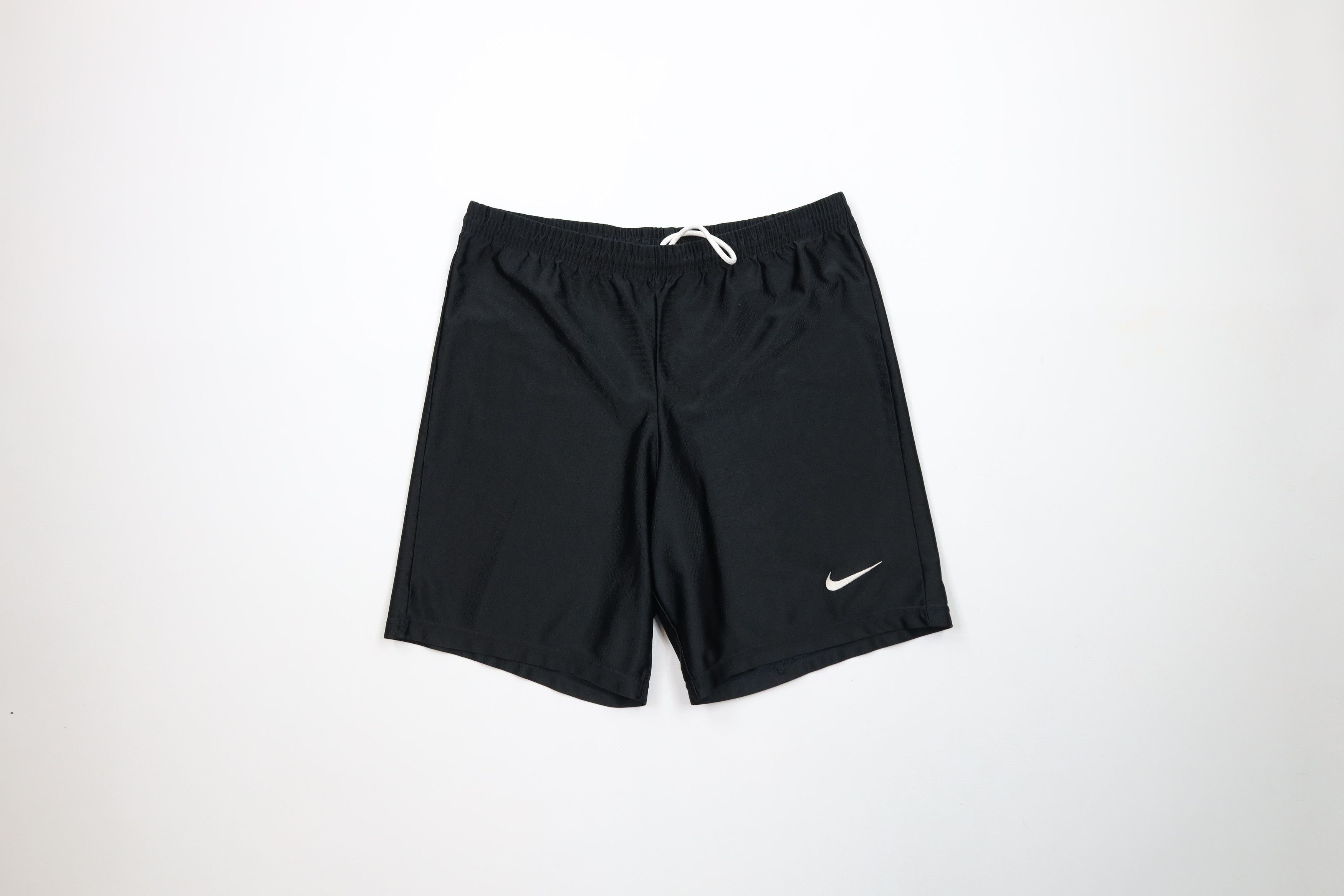 Nike × Vintage Vintage 90s Nike Scott Mini Swoosh Above Knee Shorts Black Size US 32 / EU 48 - 1 Thumbnail