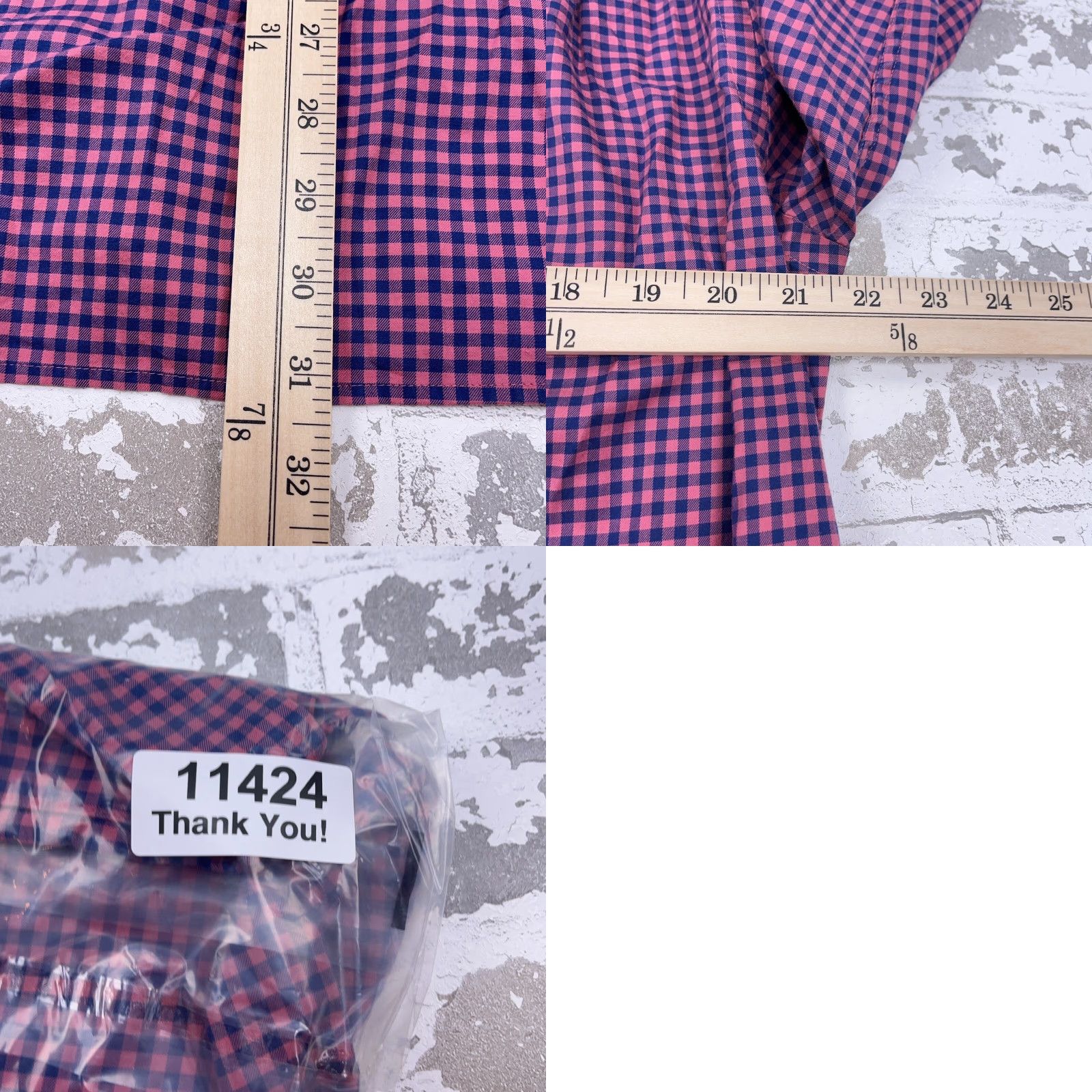 Southern Tide Southern Tide Flannel Shirt Men L Pink Blue Button-Up Gingham Classic Fit Size US L / EU 52-54 / 3 - 8 Thumbnail