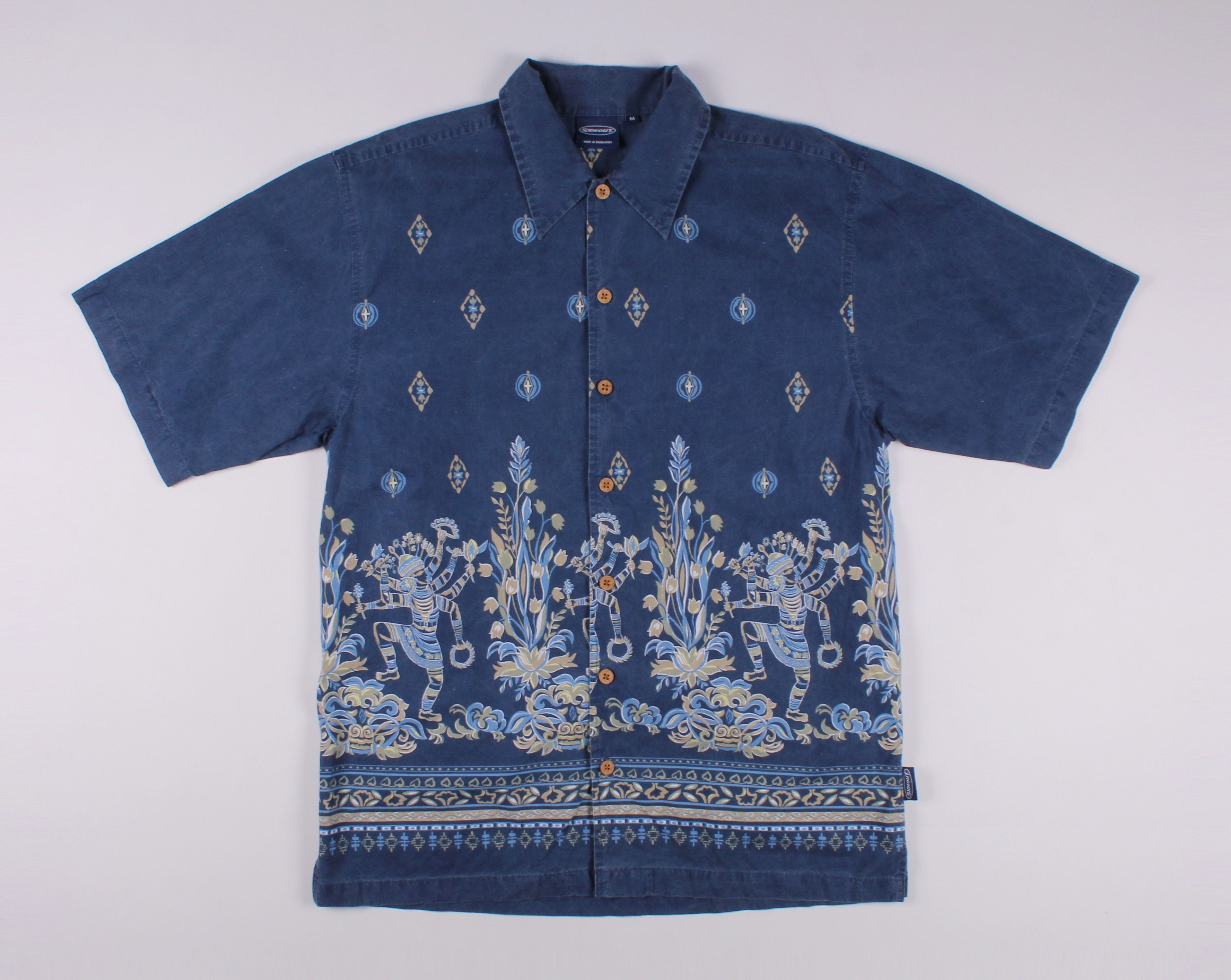 Vintage Vintage 90's Sideout Shiva Printed Short Sleeve Shirt | Grailed