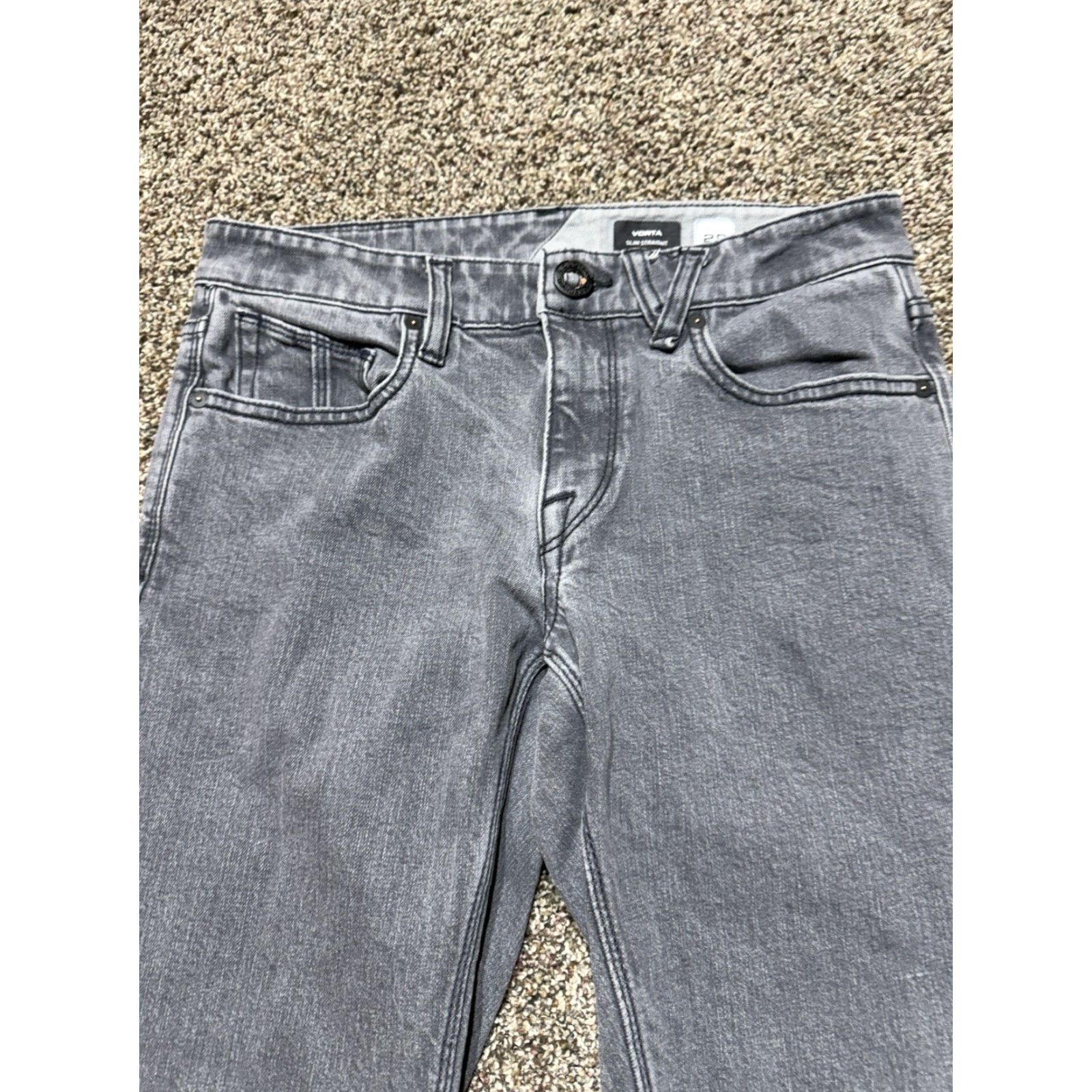Volcom Volcom Jeans Slim Straight Men 29 Gray Denim 29X32 Size US 29 - 3 Thumbnail