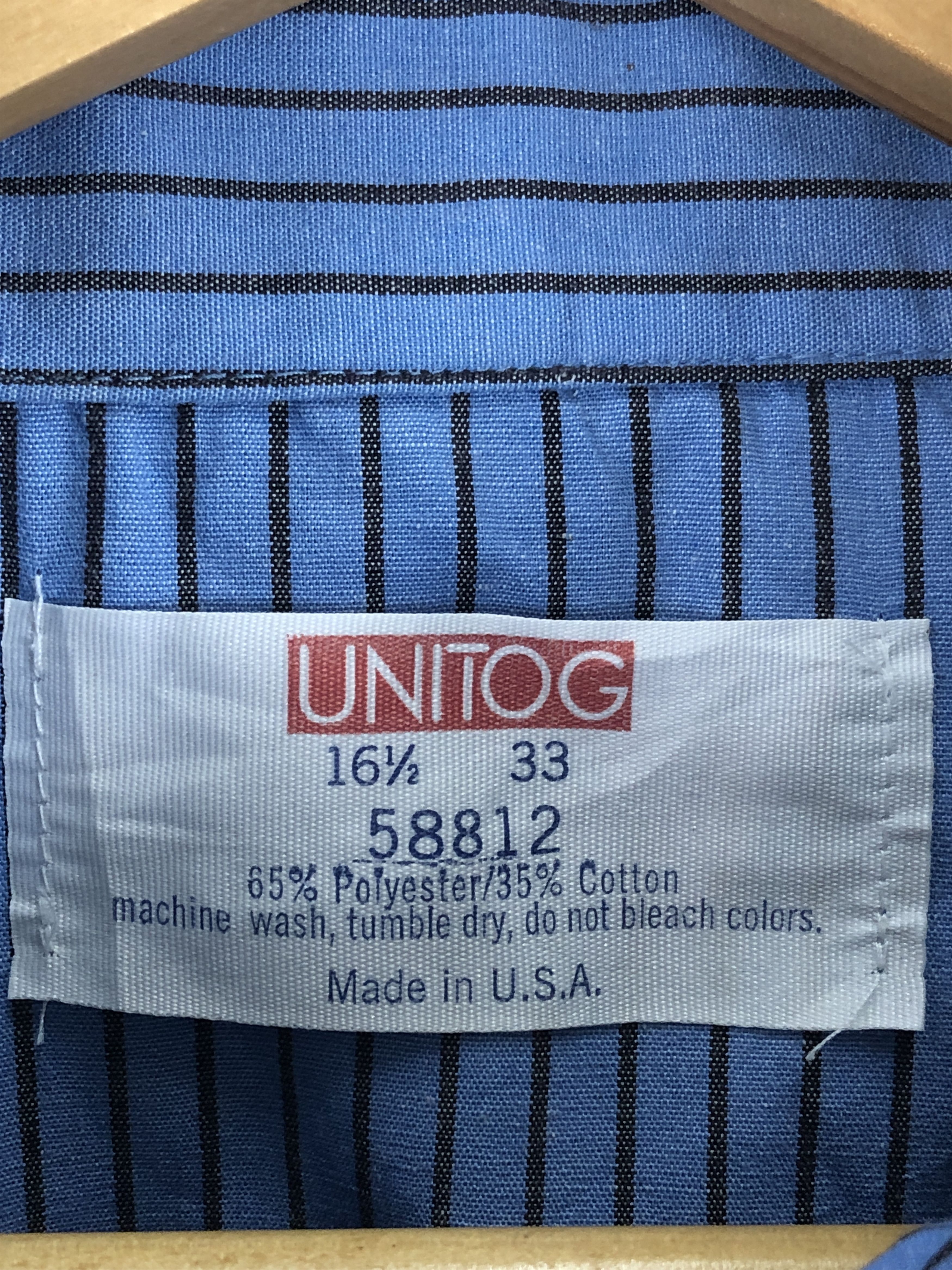 Vintage Vintage 80s Hickory Stripes Blue Denim Shirt TA0464 Size US XL / EU 56 / 4 - 3 Thumbnail