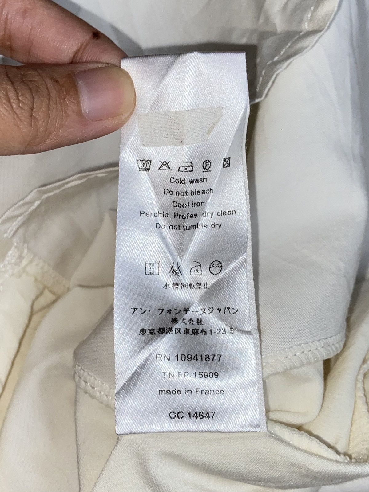 Designer × Other ANNE FONTAINE White Zipper Blouse Size XS / US 0-2 / IT 36-38 - 8 Thumbnail