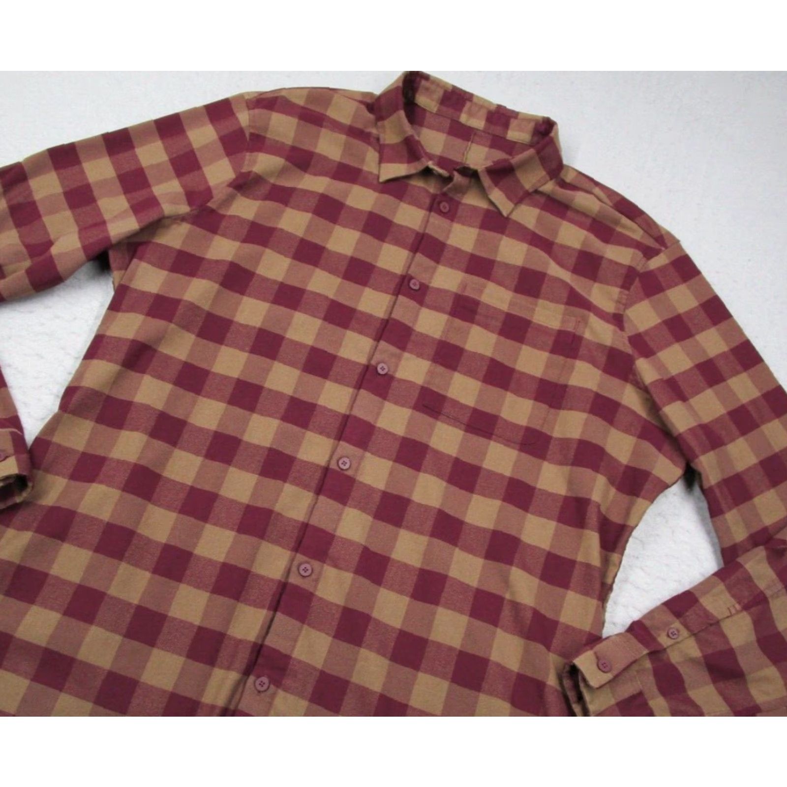 Lululemon Lululemon Shirt Mens XL Red Check Peak Flannel Button Up Long Sleeve Size US XL / EU 56 / 4 - 2 Thumbnail