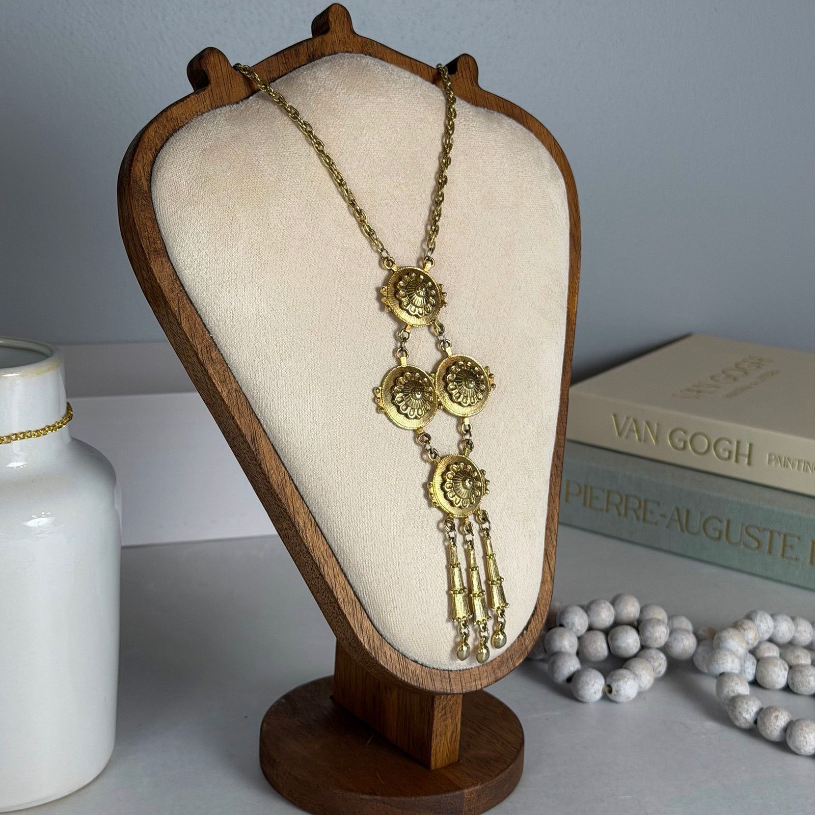 Other VTG 1980s 26" Gold-Tone Tribal Medallion Pendant Necklace Size ONE SIZE - 2 Thumbnail