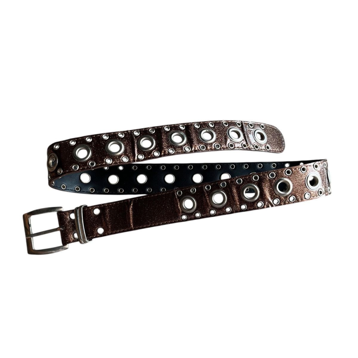 Japanese Brand Japanese Y2k Glitter Studded Prong Belt Size 30 - 6 Thumbnail