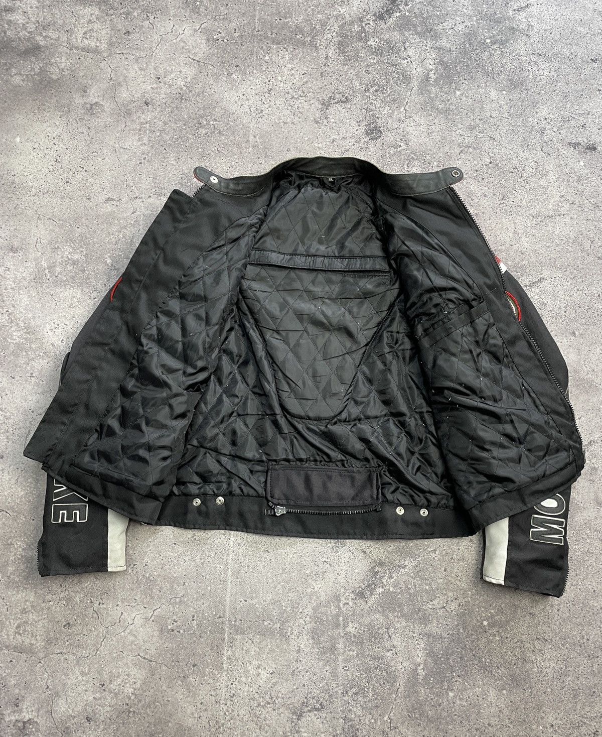 NASCAR Vintage 90s Harrison Racing Nylon Leather Y2K Motto Jacket Size US L / EU 52-54 / 3 - 18 Thumbnail
