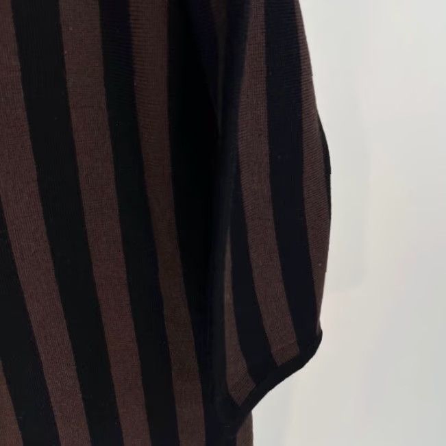 Anne Klein VINTAGE Anne Klein Cardigan Wool Striped Button Front Cardigan Woman L Black/Brown 80s Style Mens? Women's Size L / US 10 / IT 46 - 4 Thumbnail
