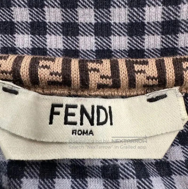 Fendi Fendi Short Sleeve Gingham Cotton T-Shirt . Size S / US 4 / IT 40 - 4 Thumbnail