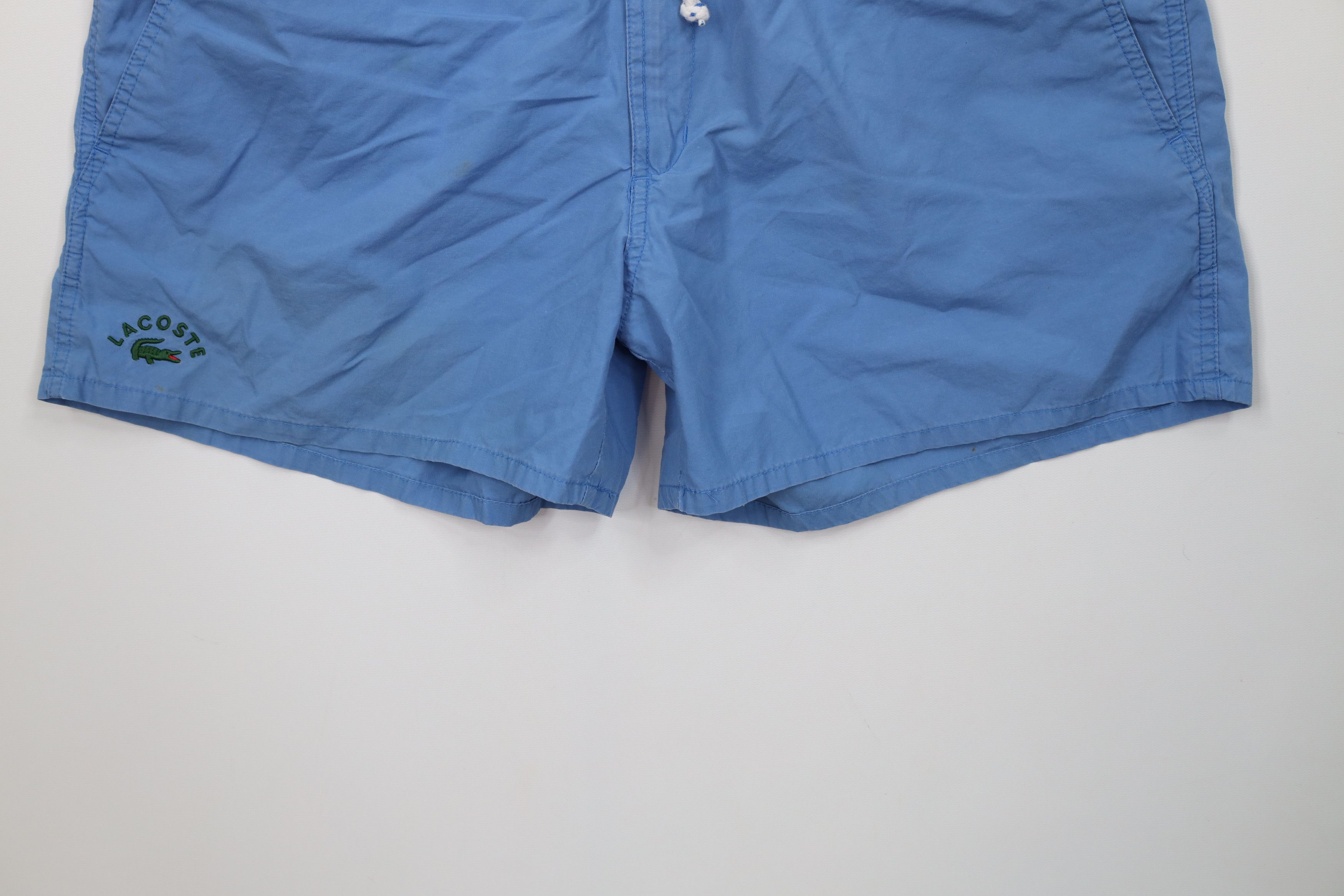 Lacoste Vintage 80s Izod Lacoste Spell Out Croc Lined Shorts Trunks Size US 34 / EU 50 - 4 Thumbnail