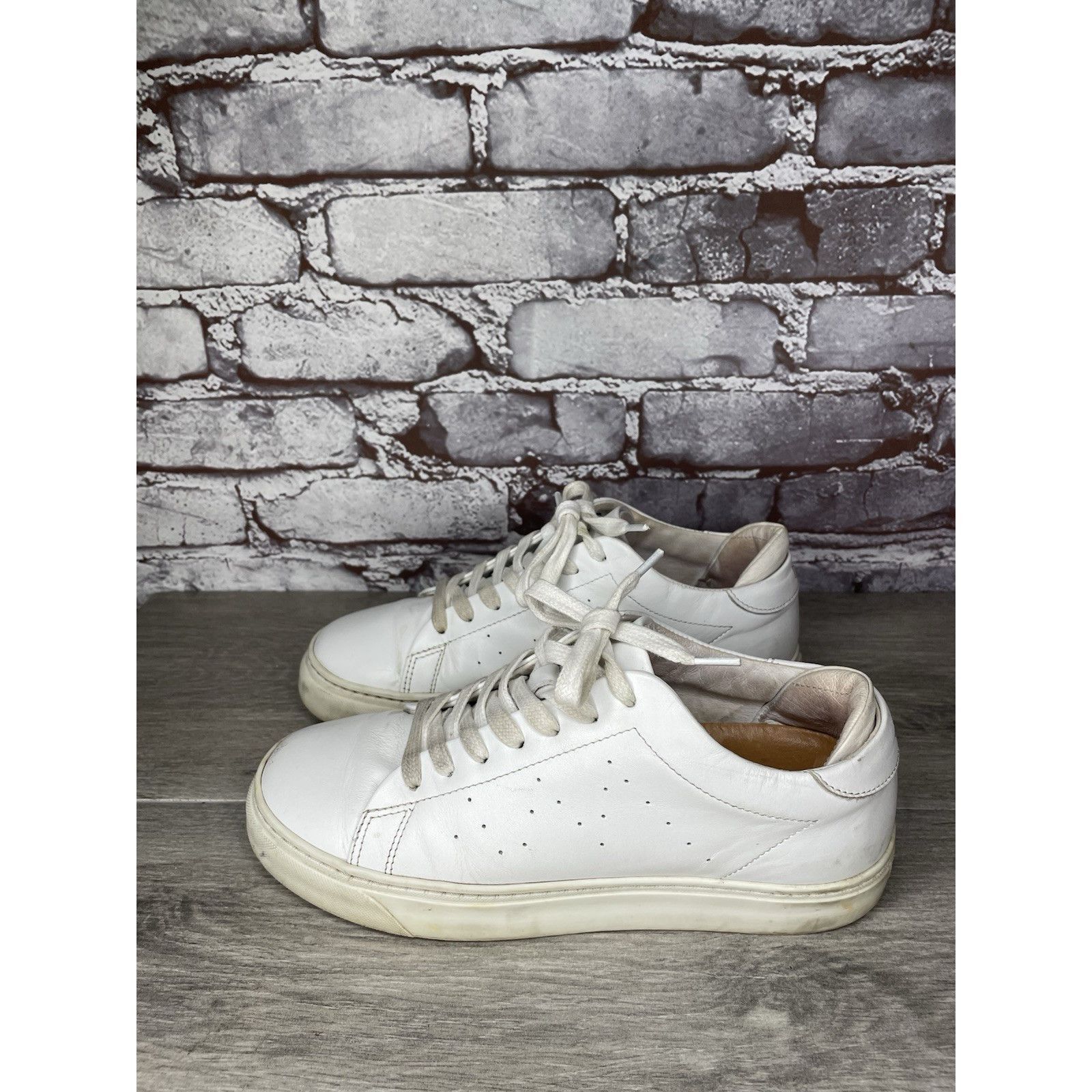 ALBA Alma Mater White Leather Lace Up Casual Sneakers Women’s Sz Size US 6.5 / IT 36.5 - 16 Thumbnail