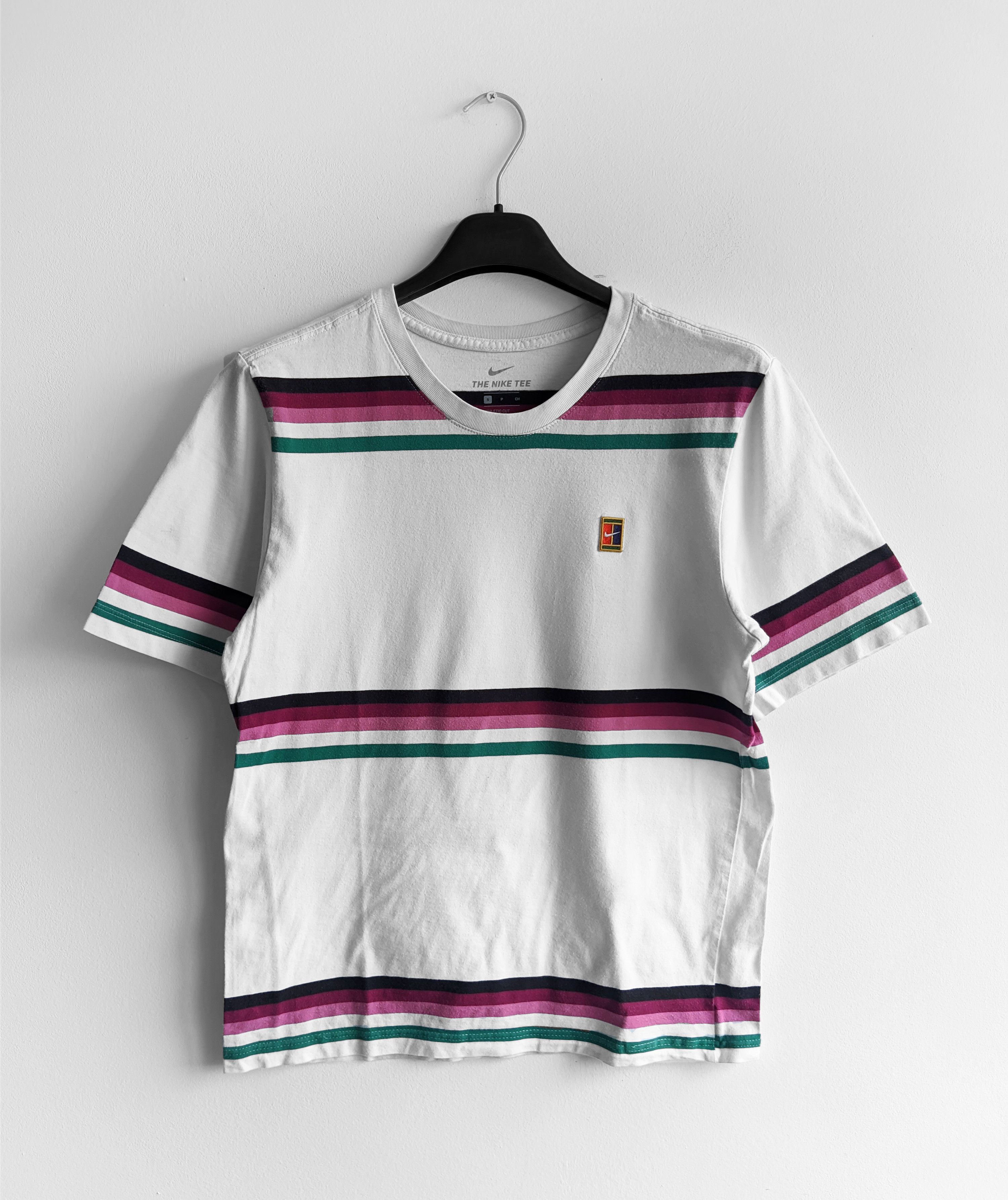 Nike Vintage nike tshirt court striped y2k Size US S / EU 44-46 / 1 - 1 Thumbnail