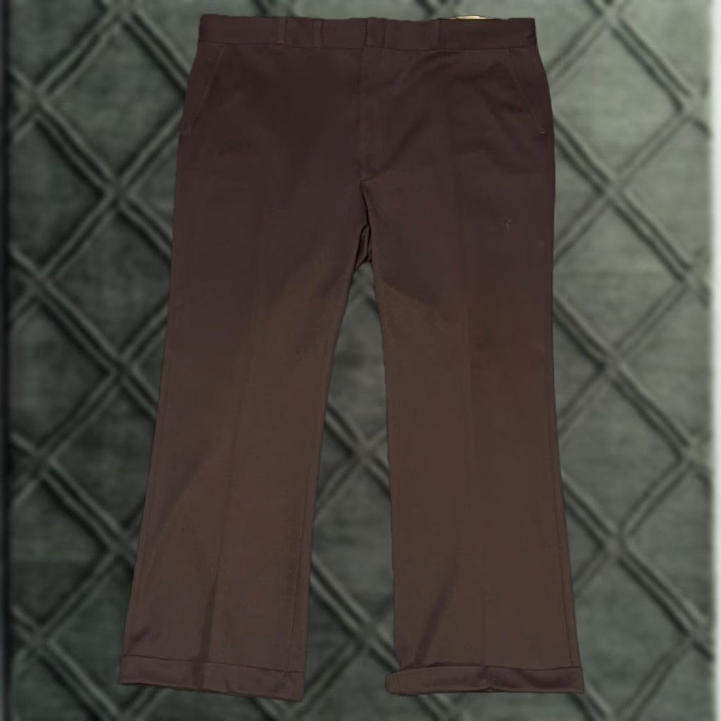 Haggar VINTAGE Haggar Relaxables Pants Mens Brown Gray Plaid Straight 70s Dress Pants Flat Front 30in Inseam Pockets Front Pockets Relaxed Regular Size 44 Size US 44 / EU 60 - 1 Thumbnail