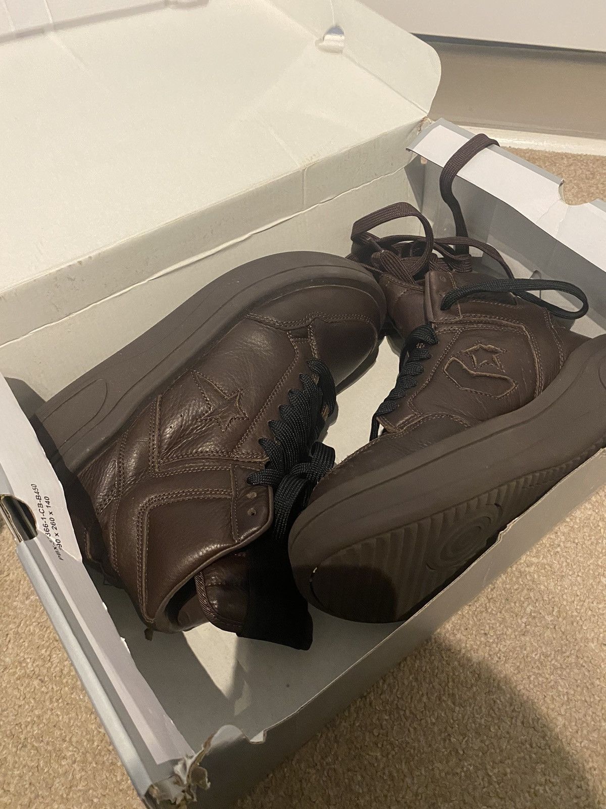 Converse × Rick Owens Drkshdw Rick owens x Convers turbowpn Size US 6 / EU 39 - 11 Thumbnail