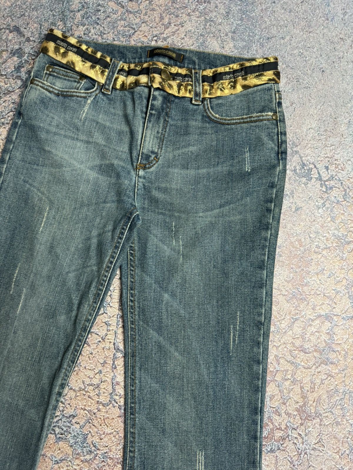 Roberto Cavalli Roberto Cavalli Straight Fit Denim Low Rise Jeans Y2K Size 27" / US 4 / IT 40 - 12 Thumbnail