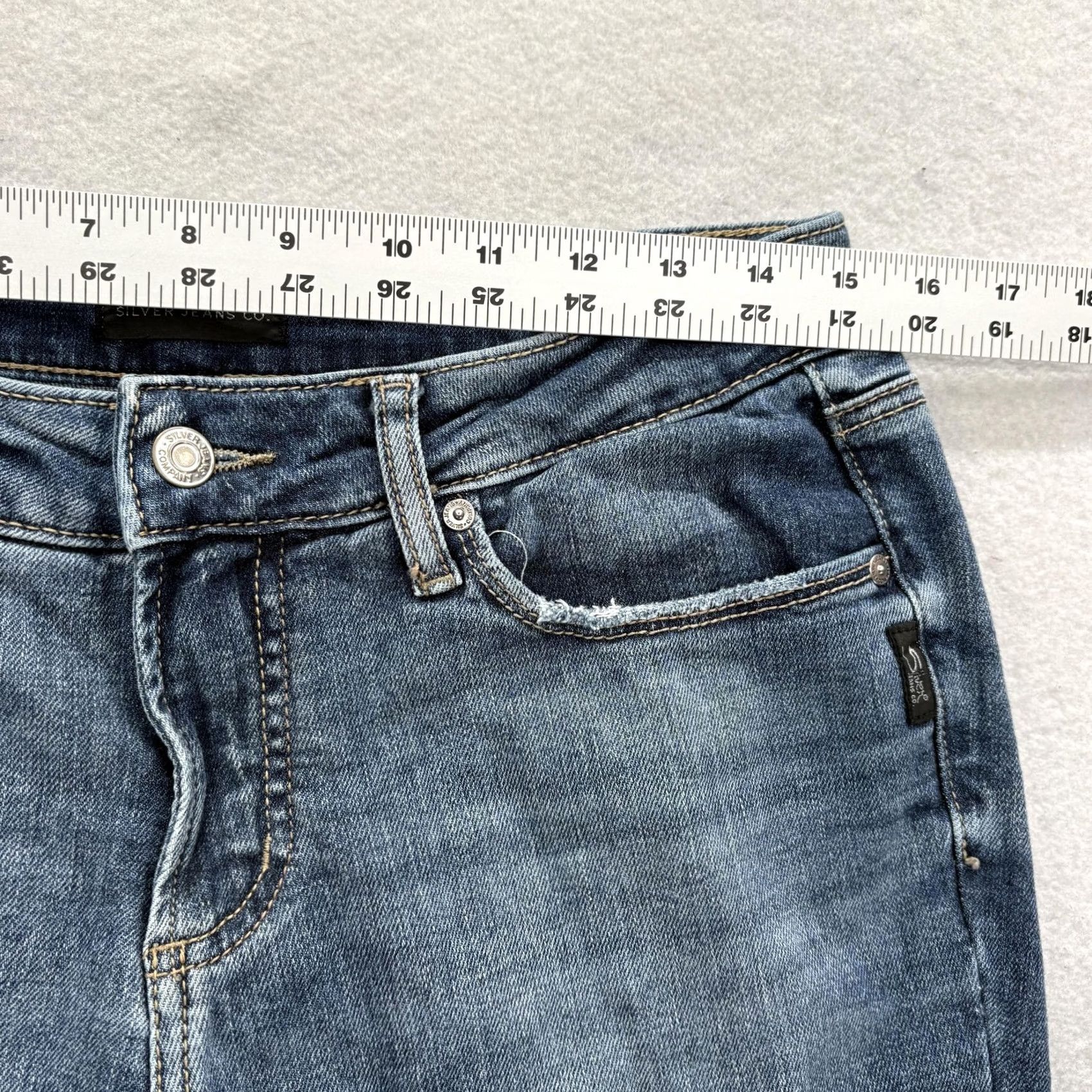 Silver Jeans Co. Silver Jeans Co. Suki Skinny Jeans 29x29 Blue Mid Rise Stretch Denim Womens Pants Size 29" - 6 Thumbnail