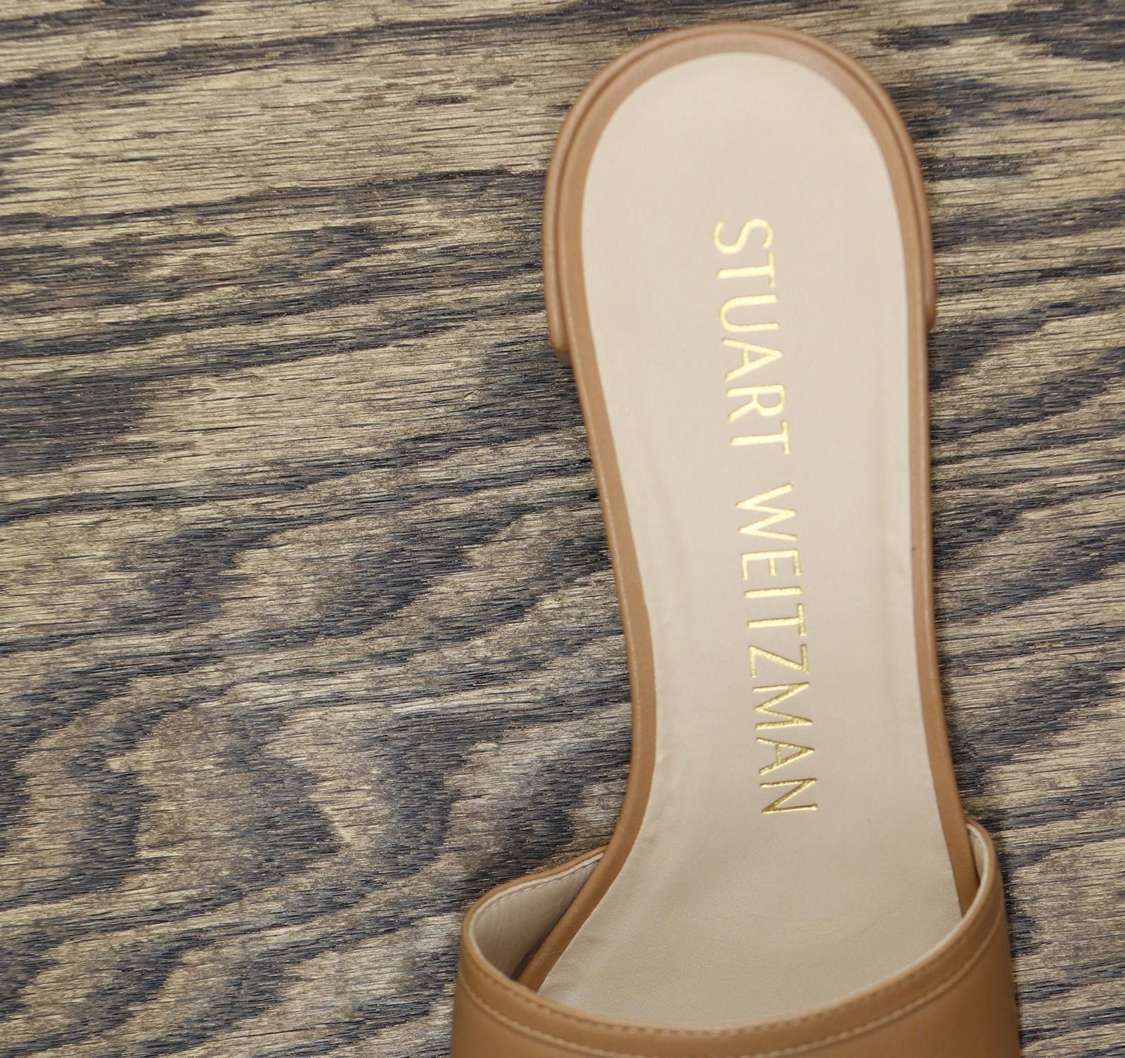 Stuart Weitzman Stuart Weitzman Cayman Block Heel Sandal Se013 Tan Brown 7b Size US 7 / IT 37 - 8 Thumbnail