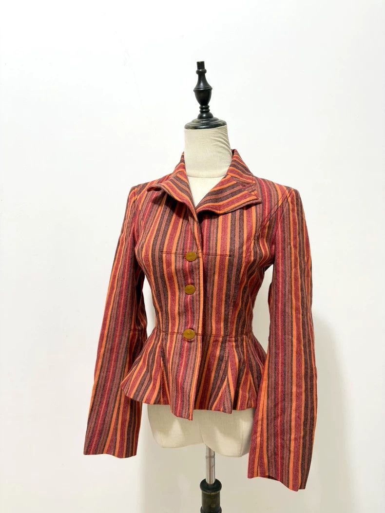 Vivienne Westwood Red Striped Fitted Blazer - dmc