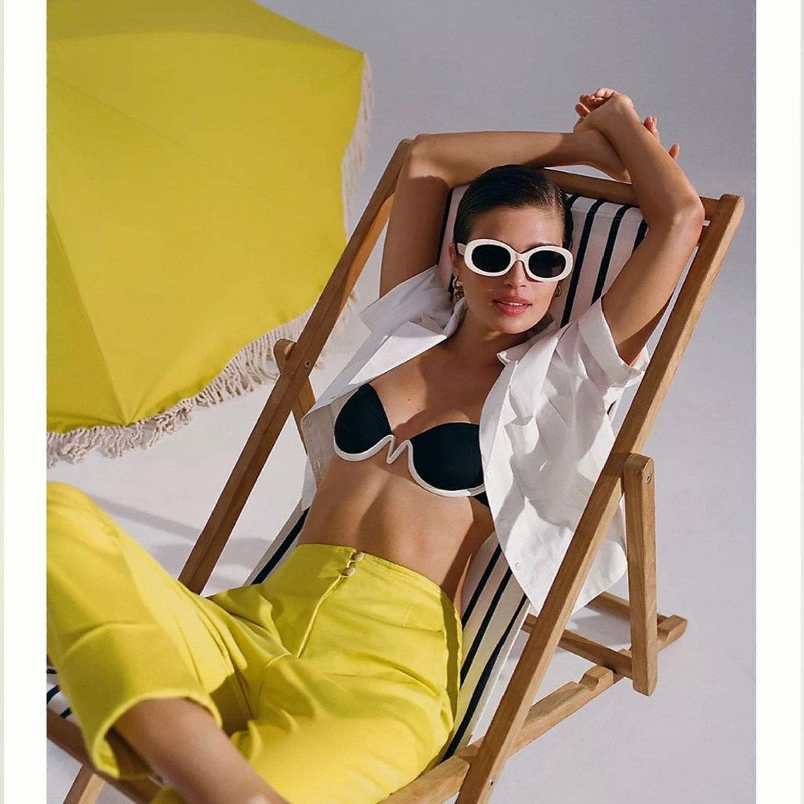 Anthropologie Maeve Anthropologie Cigarette Capri Pants NWT yellow 2P Size 26" / US 2 / IT 38 - 1 Thumbnail