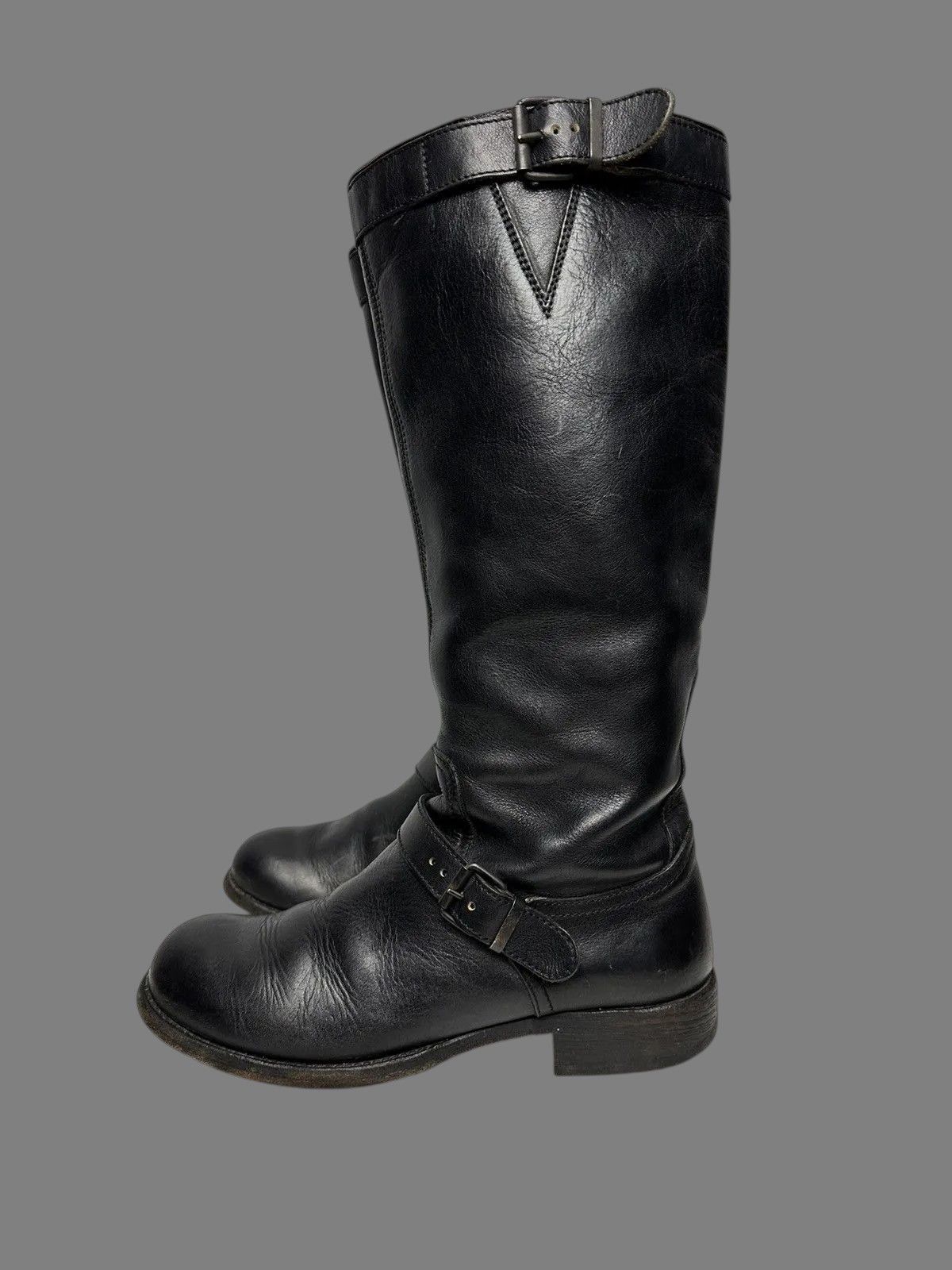 A.S.98 MoMA Black Leather Boots Minimalist Classic Vintage Style Size US 7 / IT 37 - 2 Thumbnail