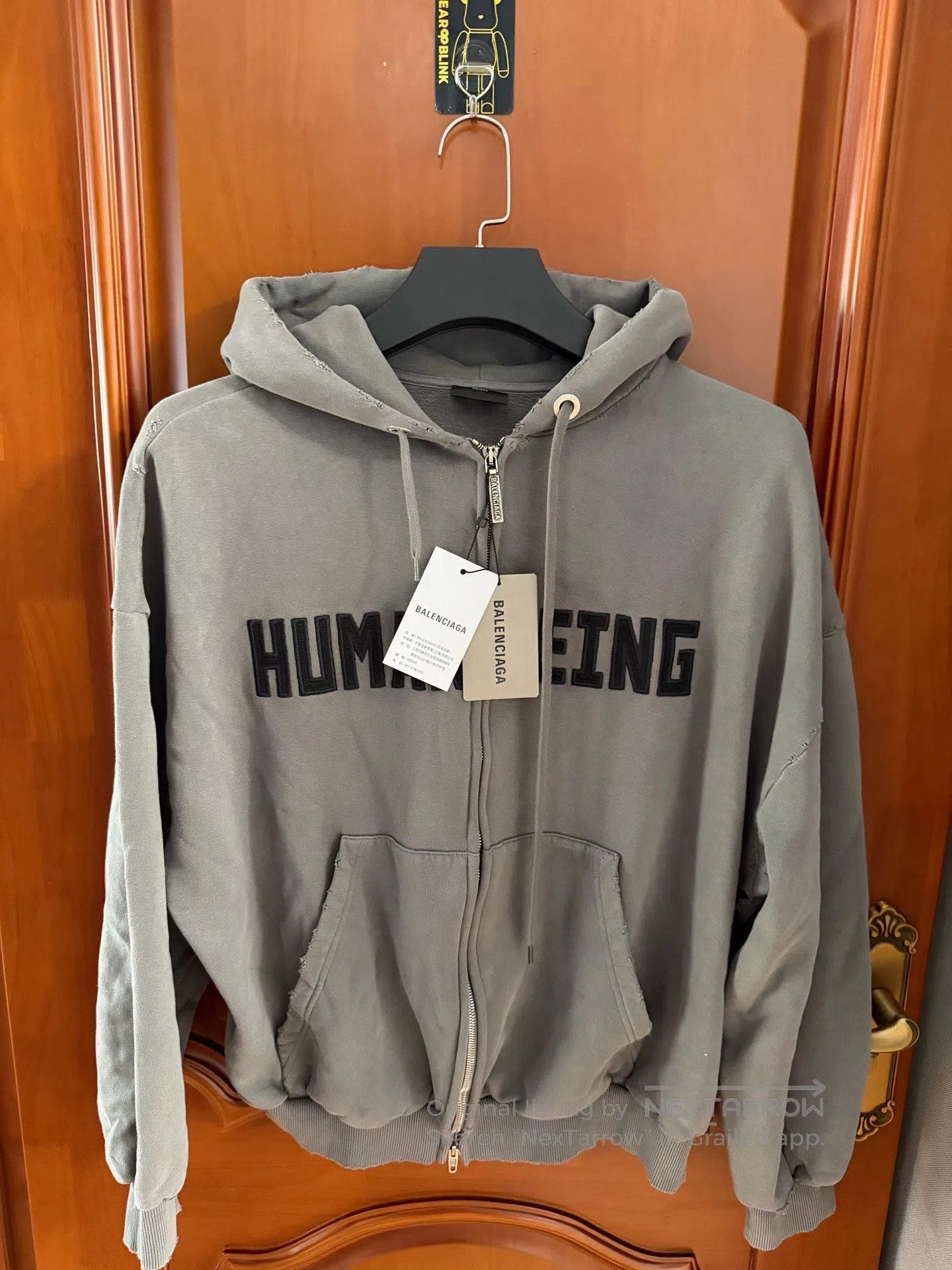 Balenciaga Balenciaga Skater Zip-up Hoodie Medium Fit in Gray