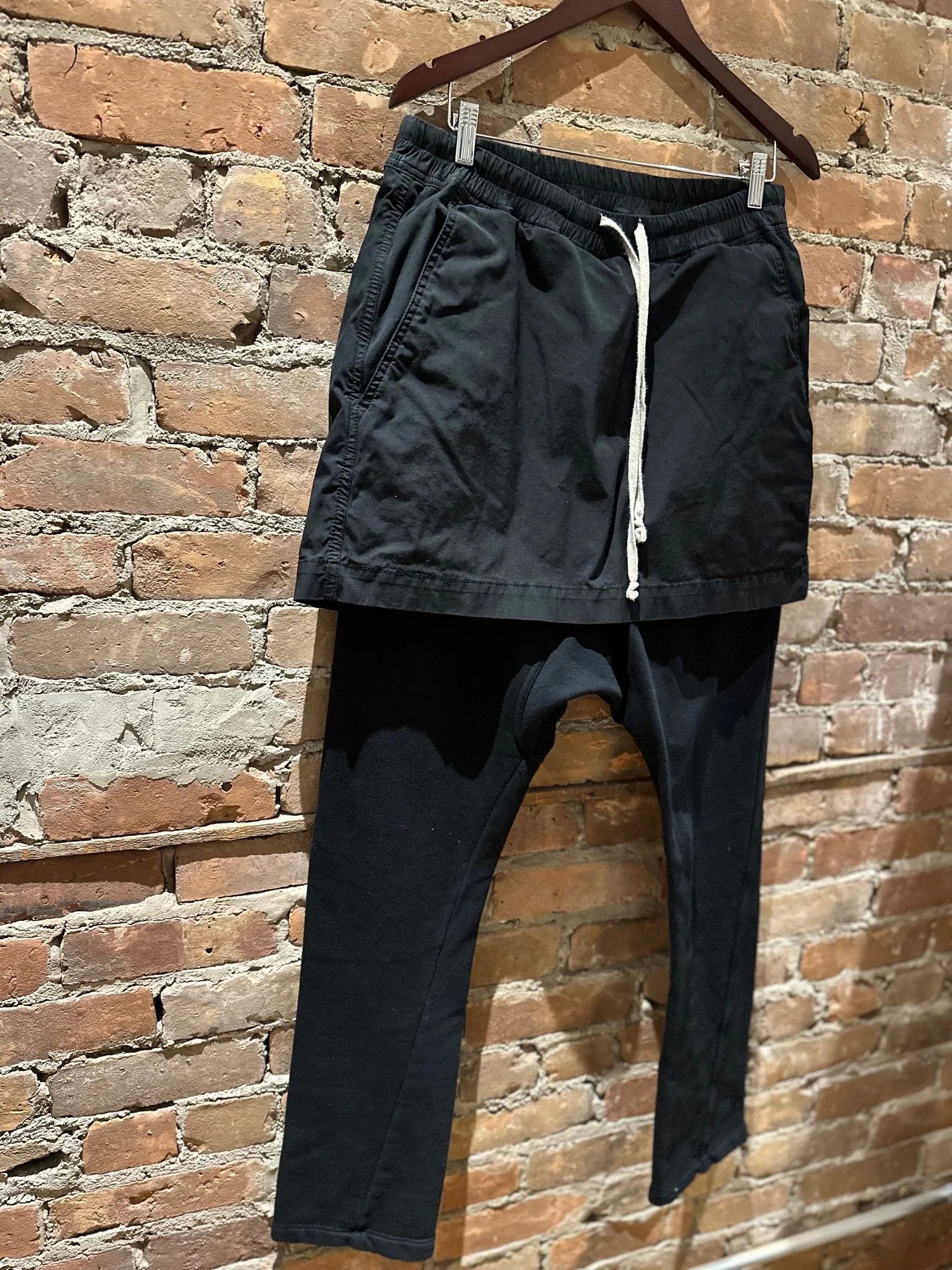 Rick Owens Drkshdw Rick Owens DRKSHDW "Pod Sweatpants Combo" (DU15F5395-TEWF) Size US 32 / EU 48 - 2 Thumbnail