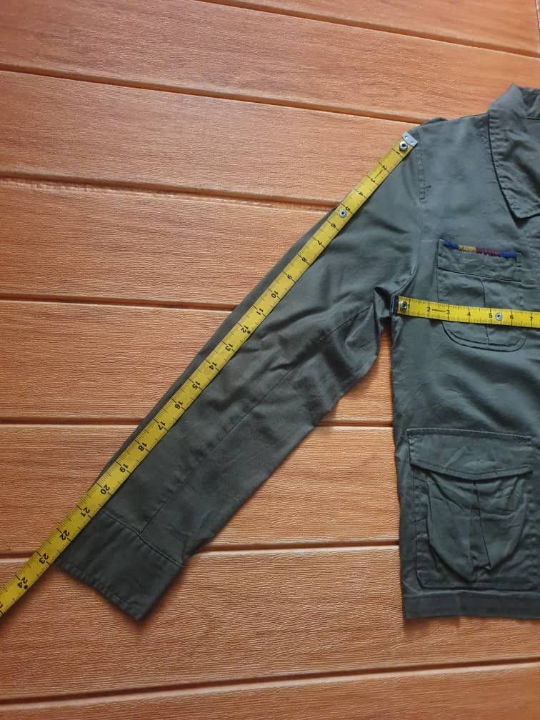 Japanese Brand Army green button ups longsleeve shirt Size S / US 4 / IT 40 - 6 Thumbnail