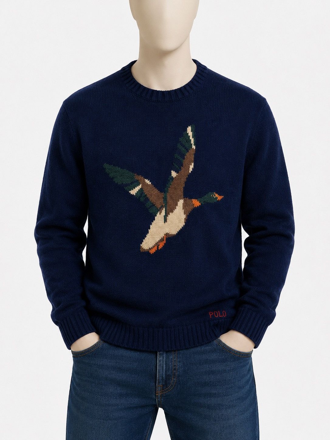 Polo Ralph Lauren Polo Ralph Lauren Wool Duck Sweater Big Logo Size M Vintage Size US M / EU 48-50 / 2 - 1 Thumbnail