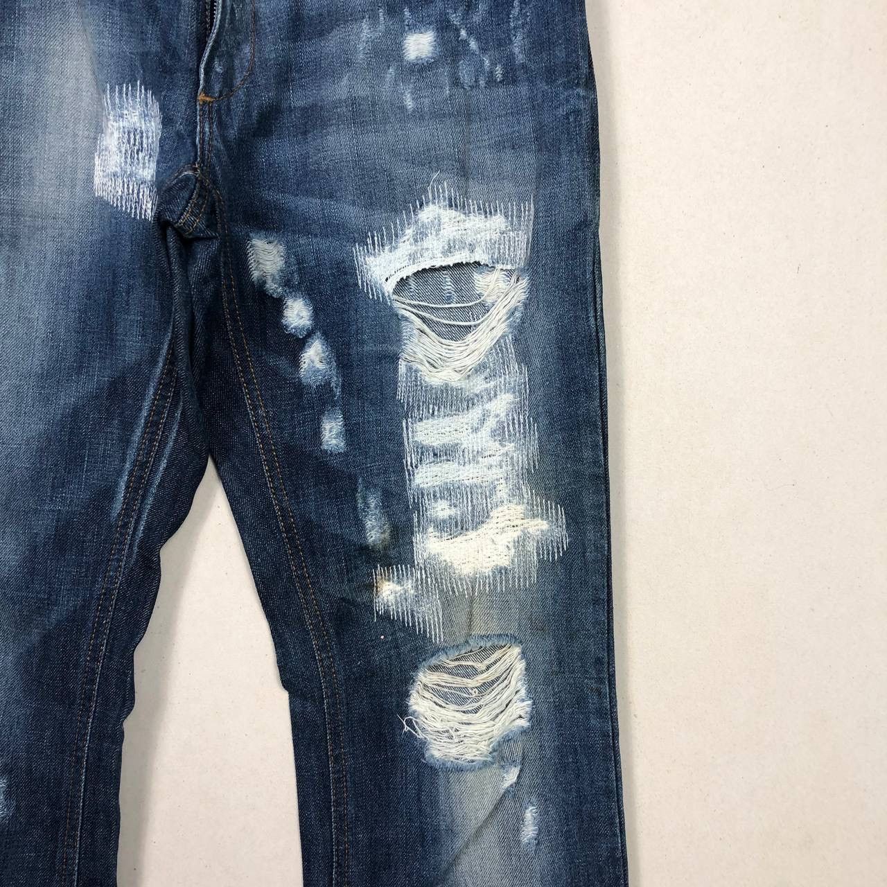 Dolce & Gabbana Destroyed Dolce & Gabbana Distress Ripped Jeans Punk Denim Size US 31 - 4 Thumbnail